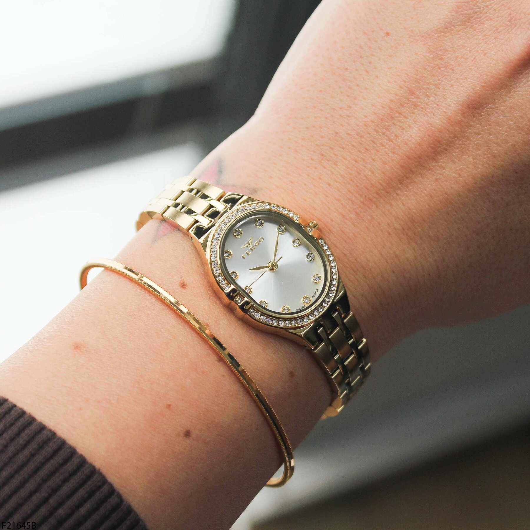 Ferro F21645B Çelik Kordonlu Kadın Kol Saati