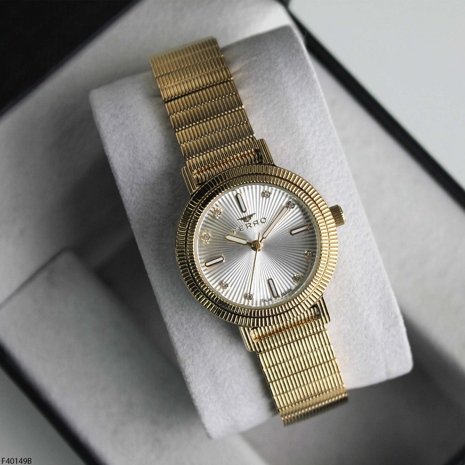 Ferro F40149B Çelik Kordonlu Kadın Kol Saati