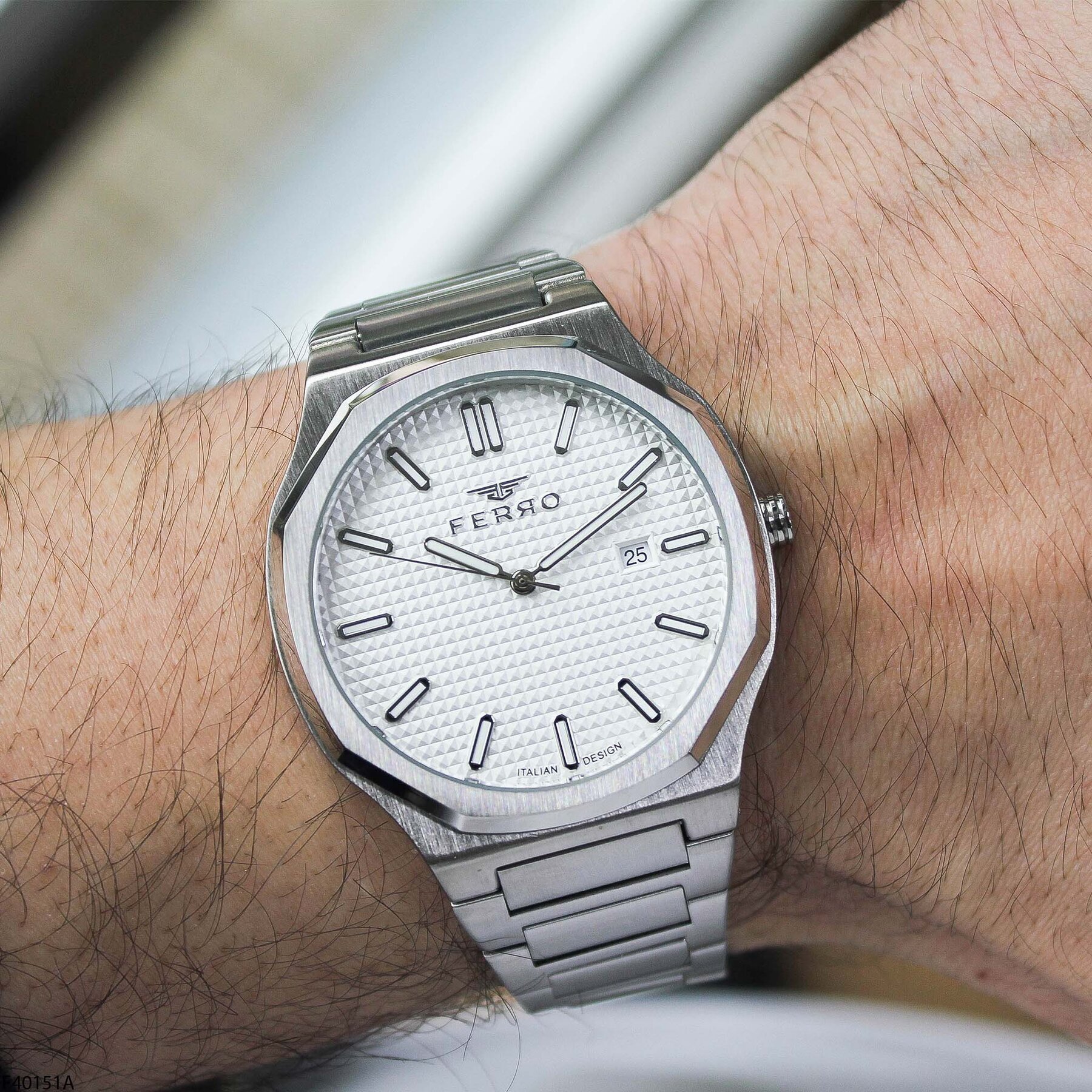 Ferro F40151A Çelik Kordonlu Erkek Kol Saati
