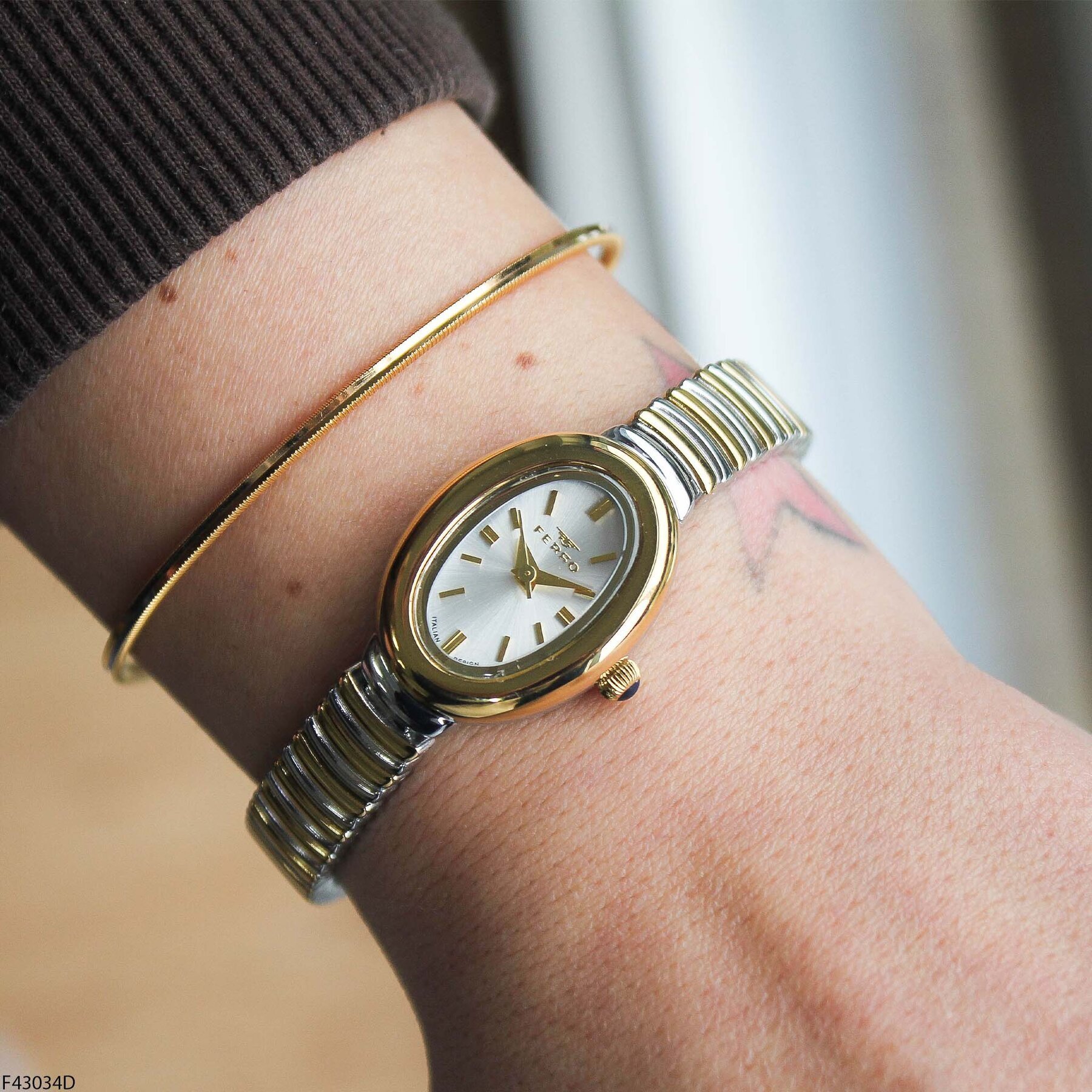 Ferro F43034D Çelik Kordonlu Kadın Kol Saati