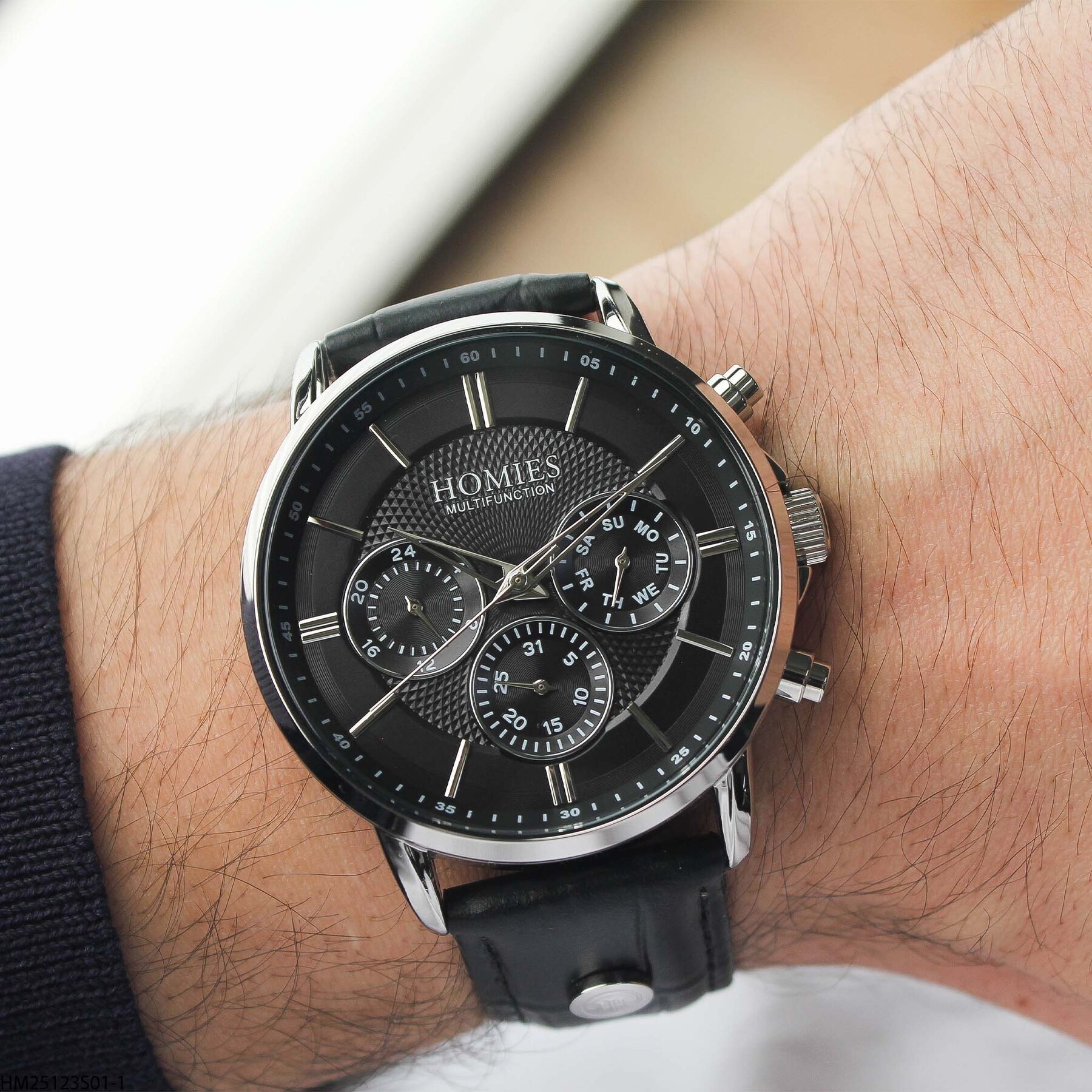 Homies HM25123S01-3 Leather Strap Men Watch