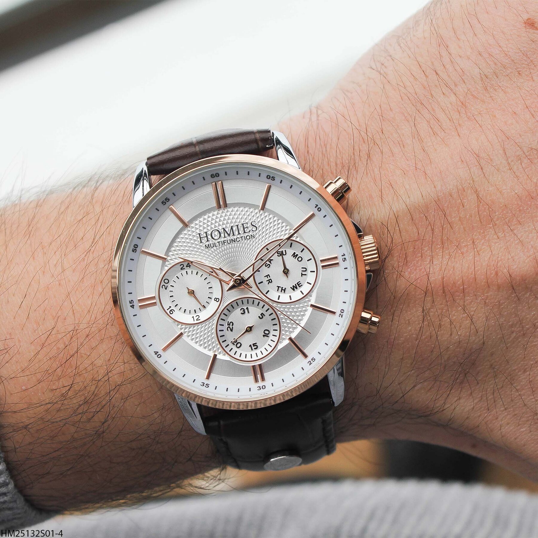 Homies HM25123S01-4 Deri Kordonlu Erkek Kol Saati