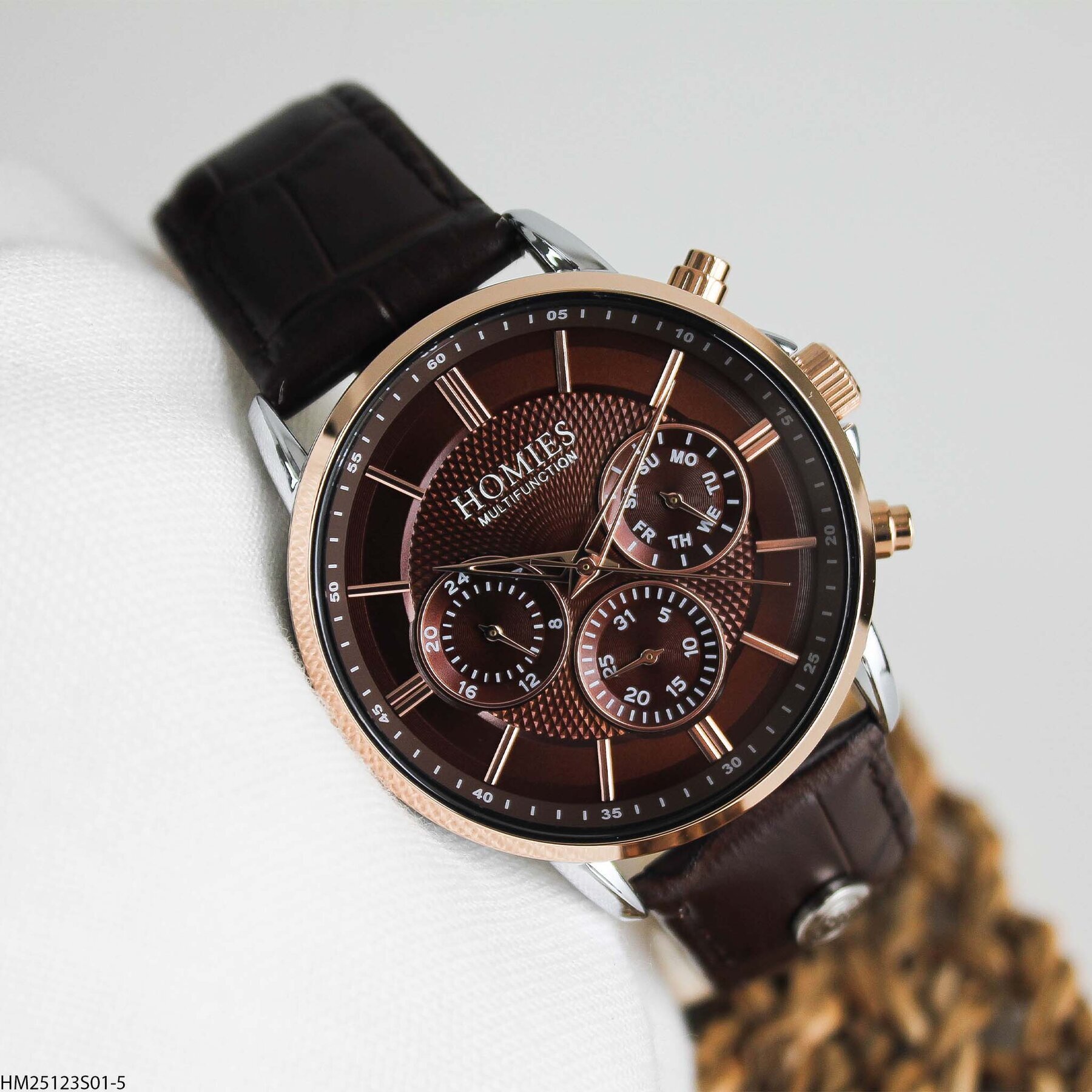 Homies HM25123S01-3 Leather Strap Men Watch