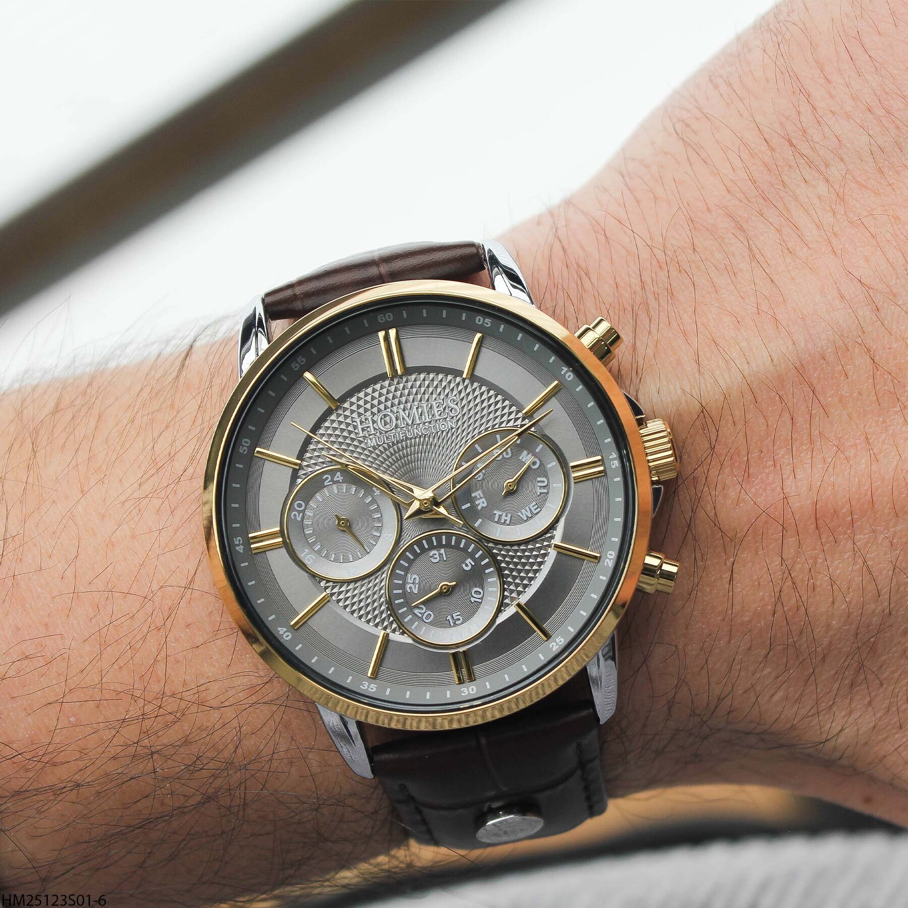 Homies HM25123S01-6  Deri Kordonlu Erkek Kol Saati