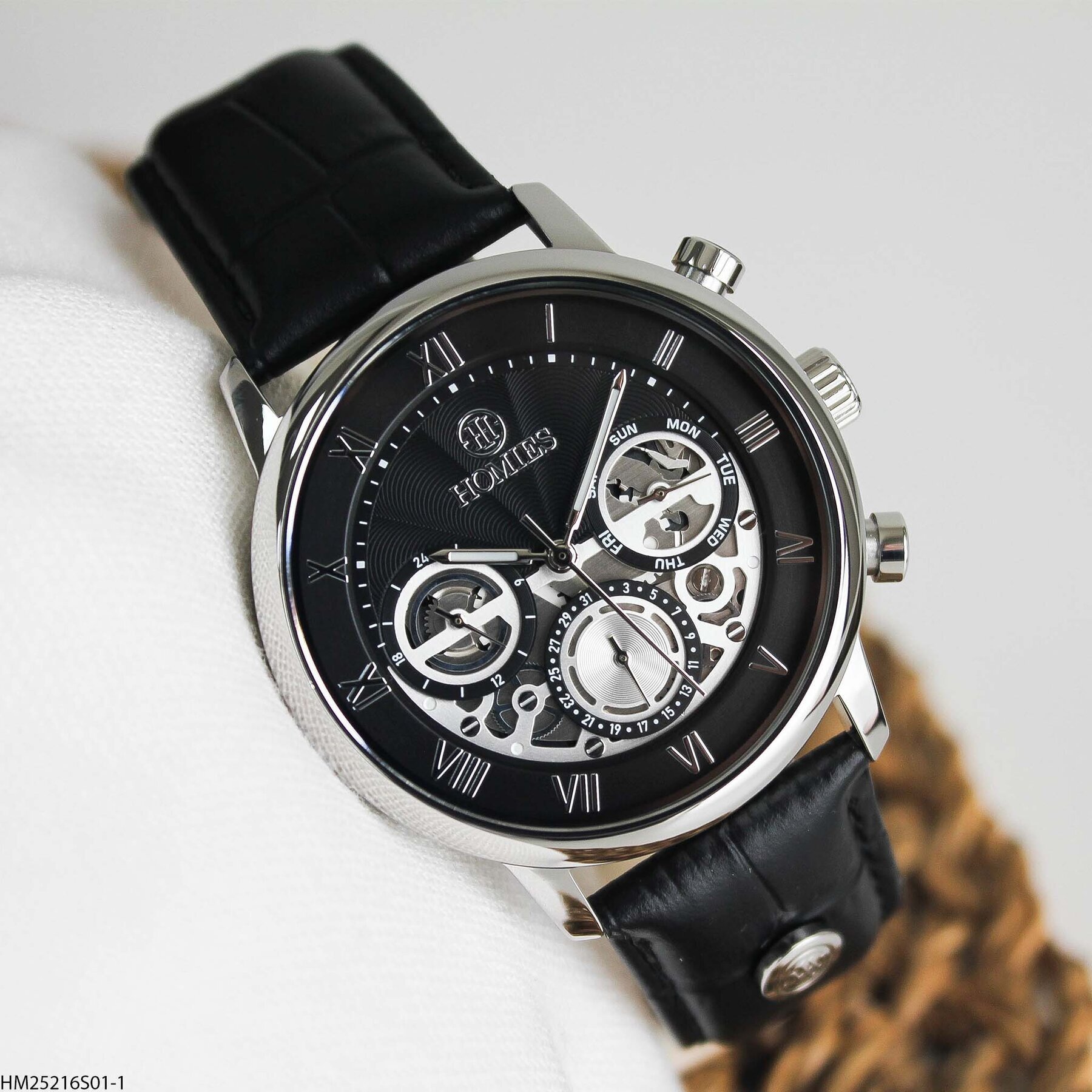 Homies HM25123S01-3 Leather Strap Men Watch