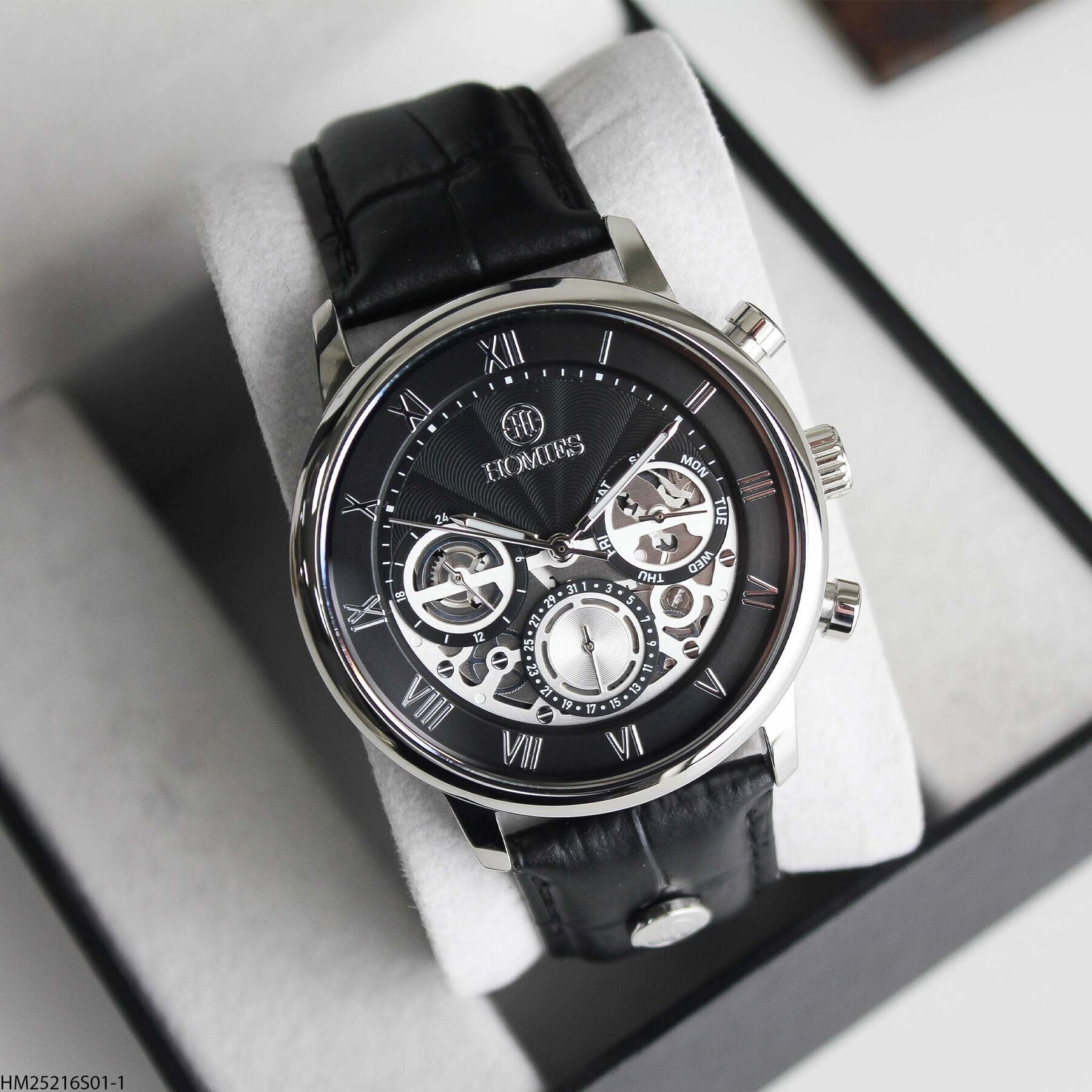 Homies HM25123S01-3 Leather Strap Men Watch