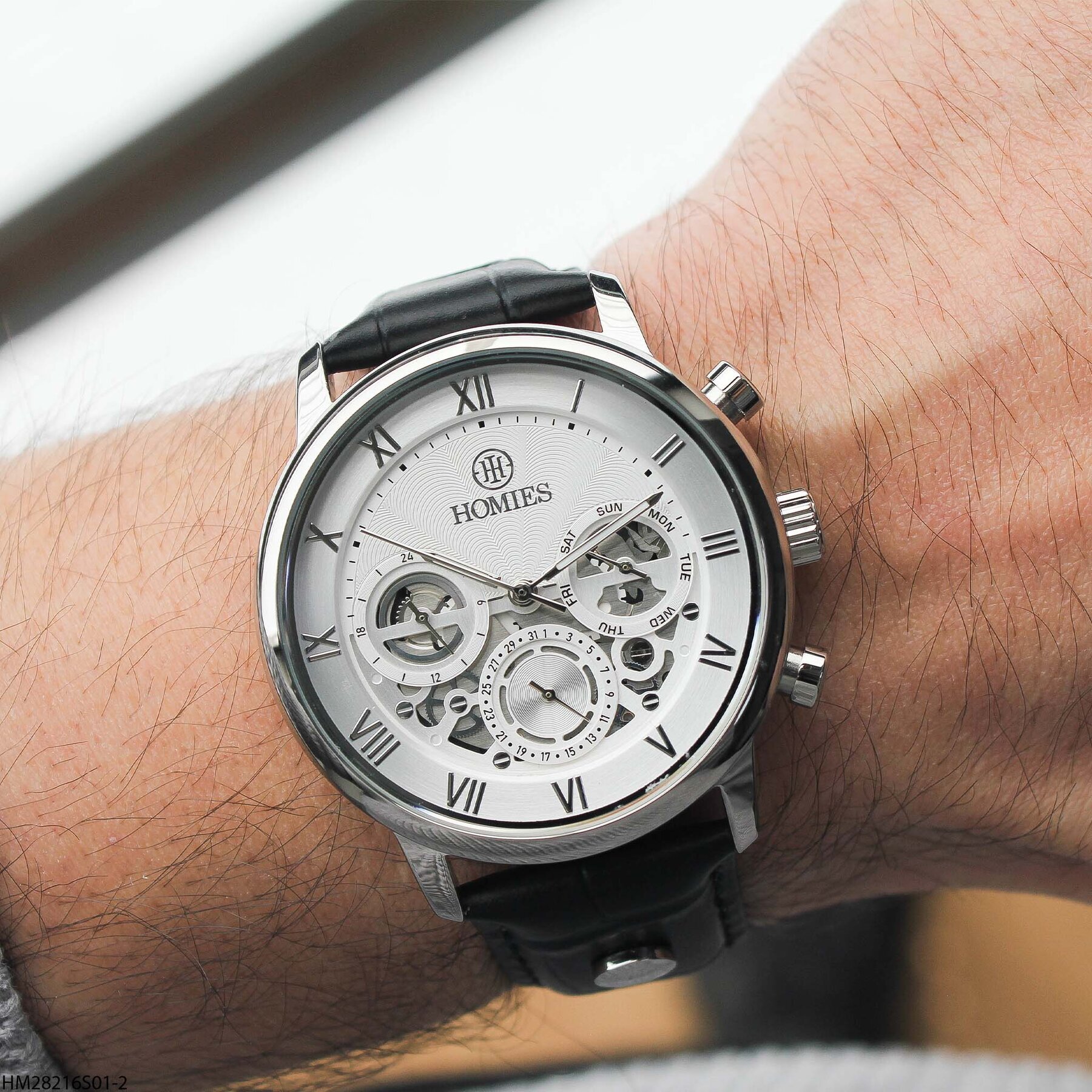 Homies HM28216S01-2 Deri Kordonlu Erkek Kol Saati