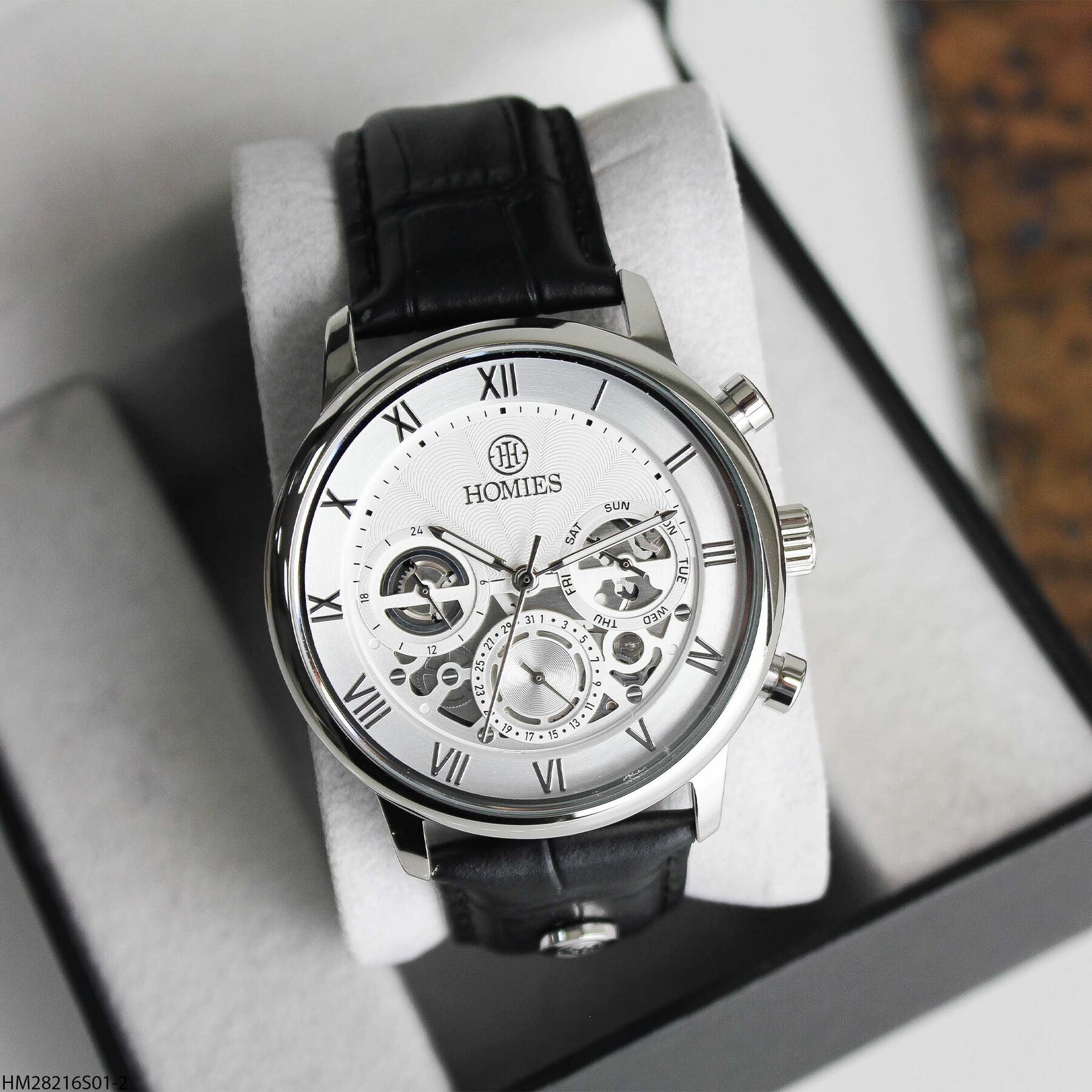 Homies HM28216S01-2 Deri Kordonlu Erkek Kol Saati