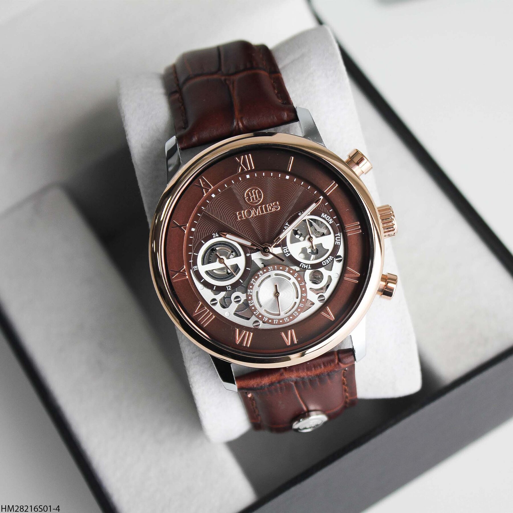 Homies HM28216S01-4 Deri Kordonlu Erkek Kol Saati