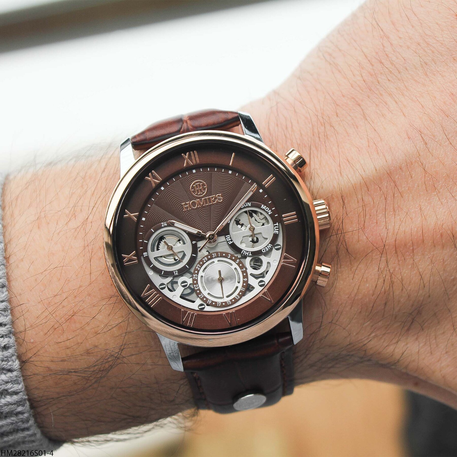 Homies HM28216S01-4 Deri Kordonlu Erkek Kol Saati