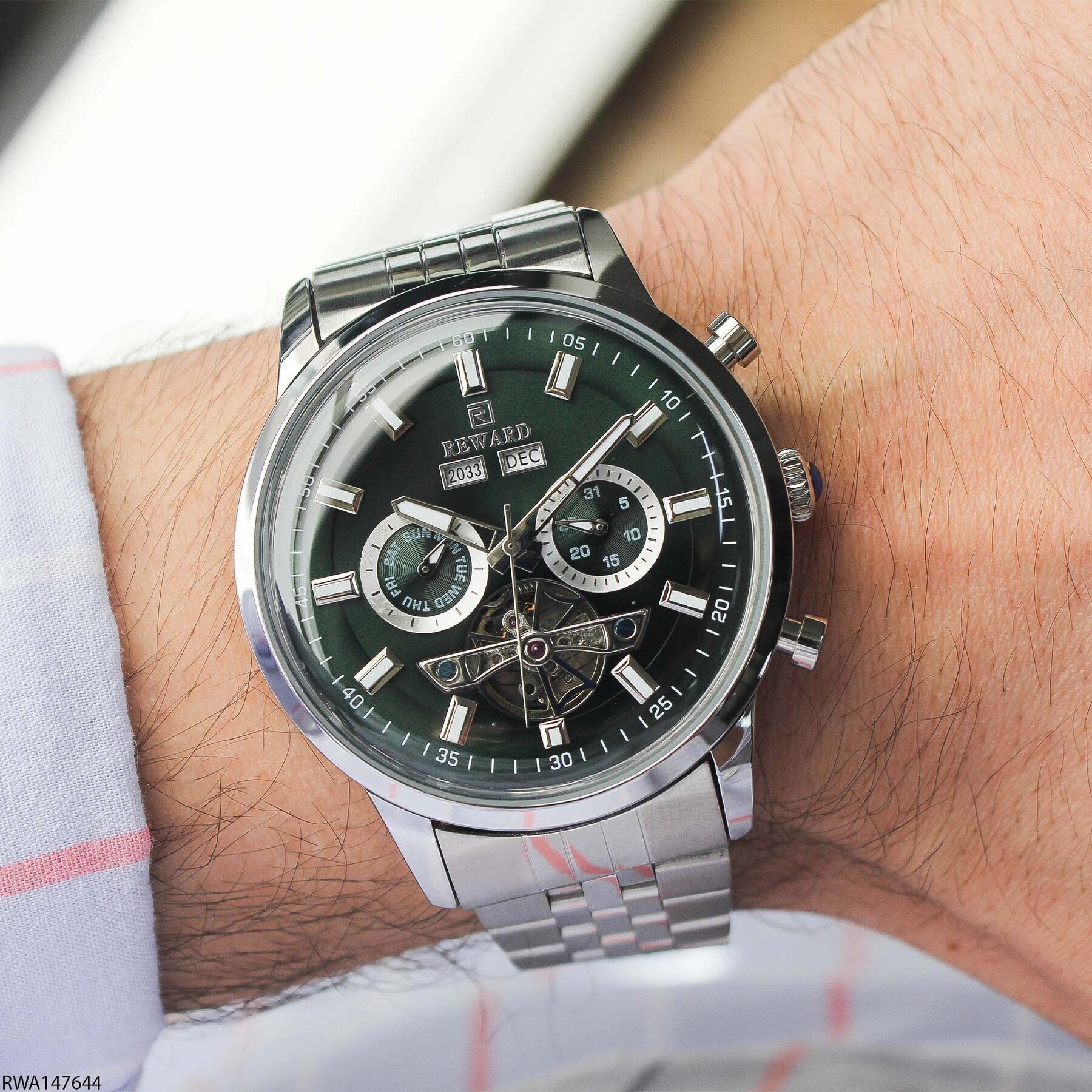 Reward RWA147644 Çelik Kordonlu Otomatik Erkek Kol Saati