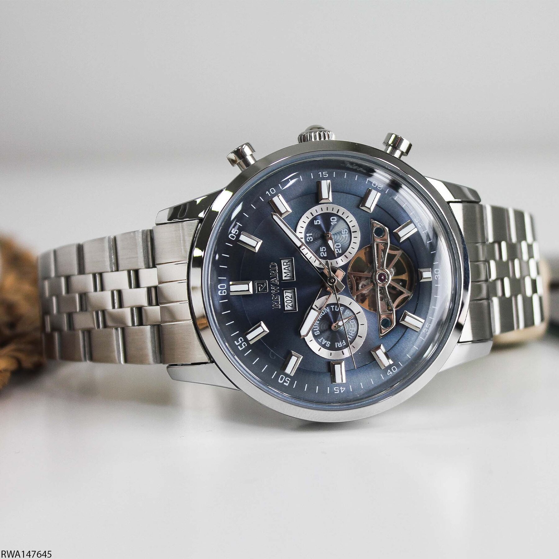 Reward RWA147645 Çelik Kordonlu Otomatik Erkek Kol Saati