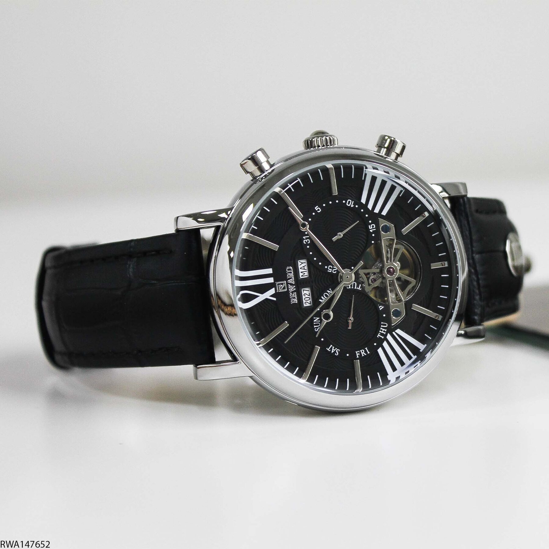 Reward RWA147652 Deri Kordonlu Otomatik Erkek Kol Saati