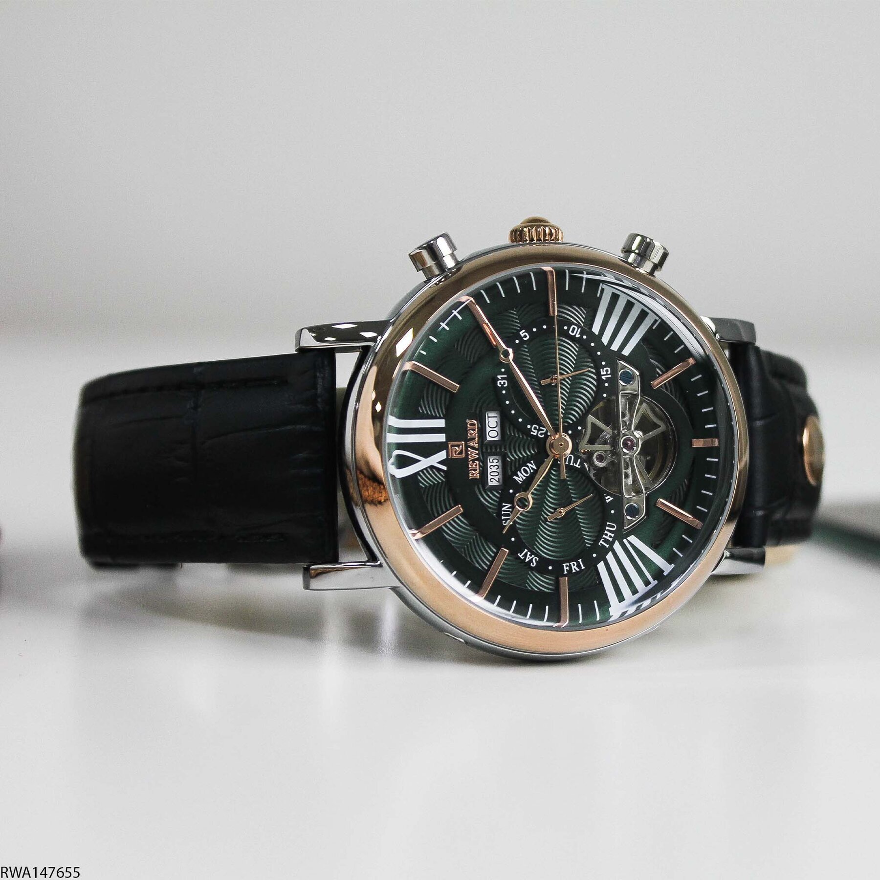 Reward RWA147655 Deri Kordonlu Otomatik Erkek Kol Saati