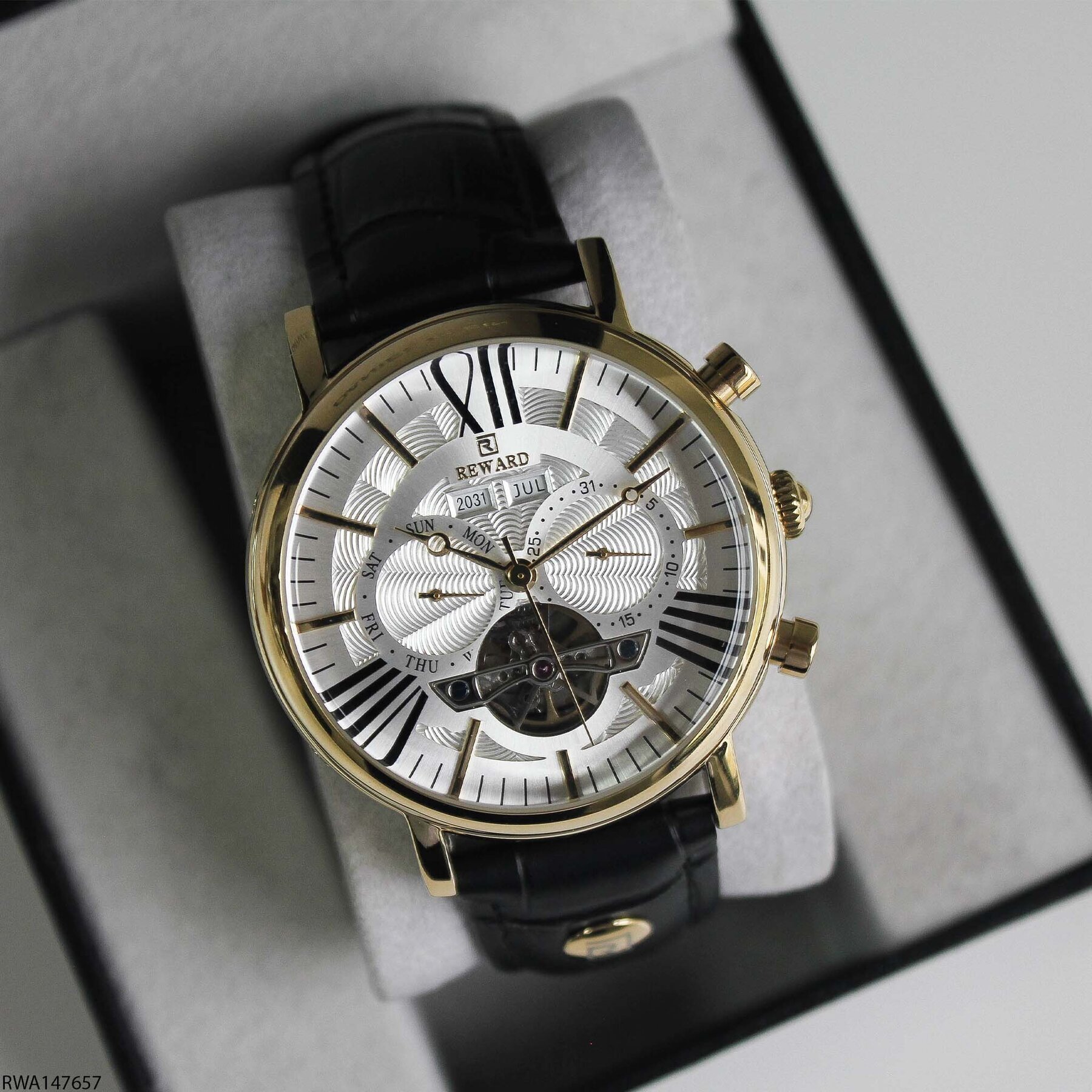 Reward RWA147657 Deri Kordonlu Otomatik Erkek Kol Saati