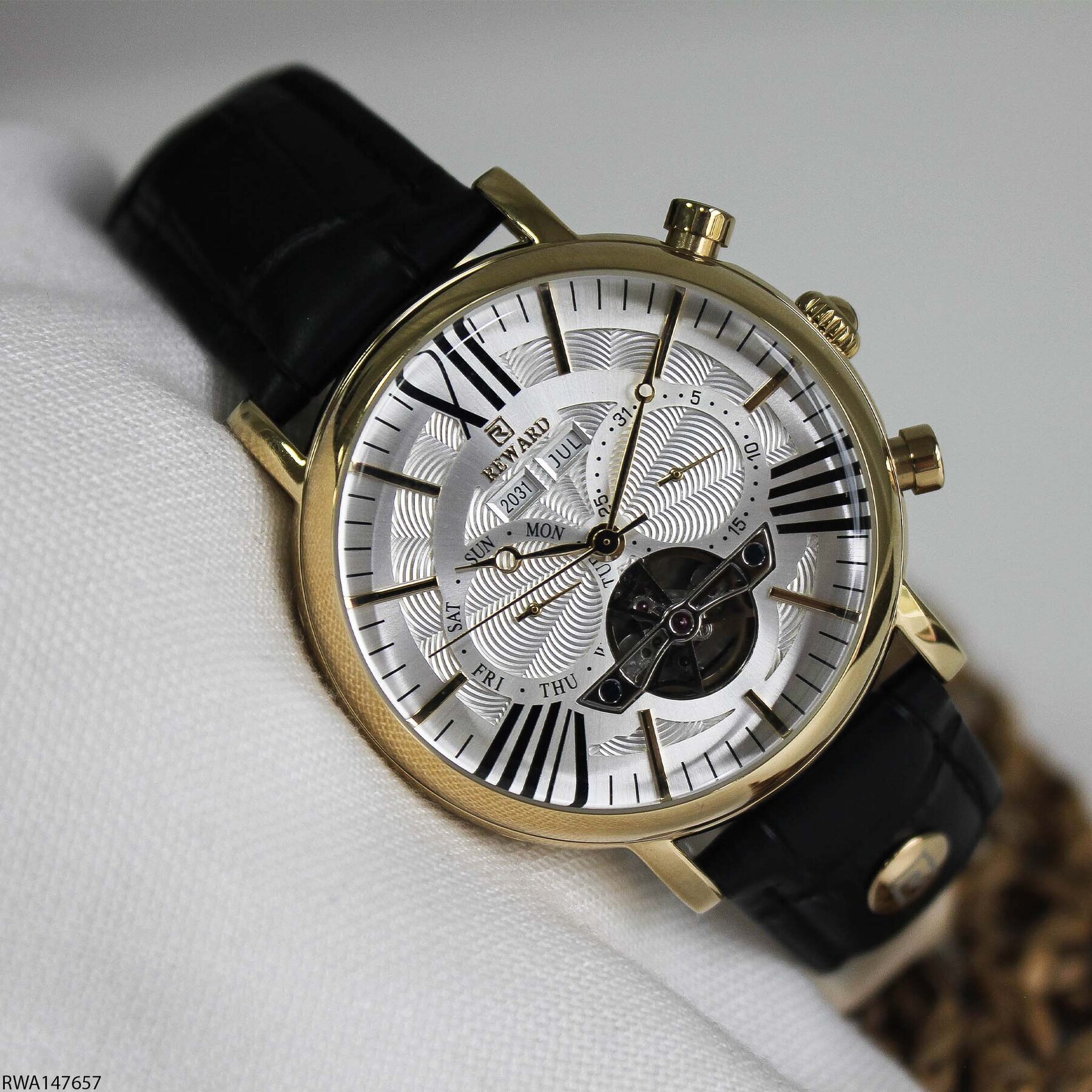 Reward RWA147657 Deri Kordonlu Otomatik Erkek Kol Saati