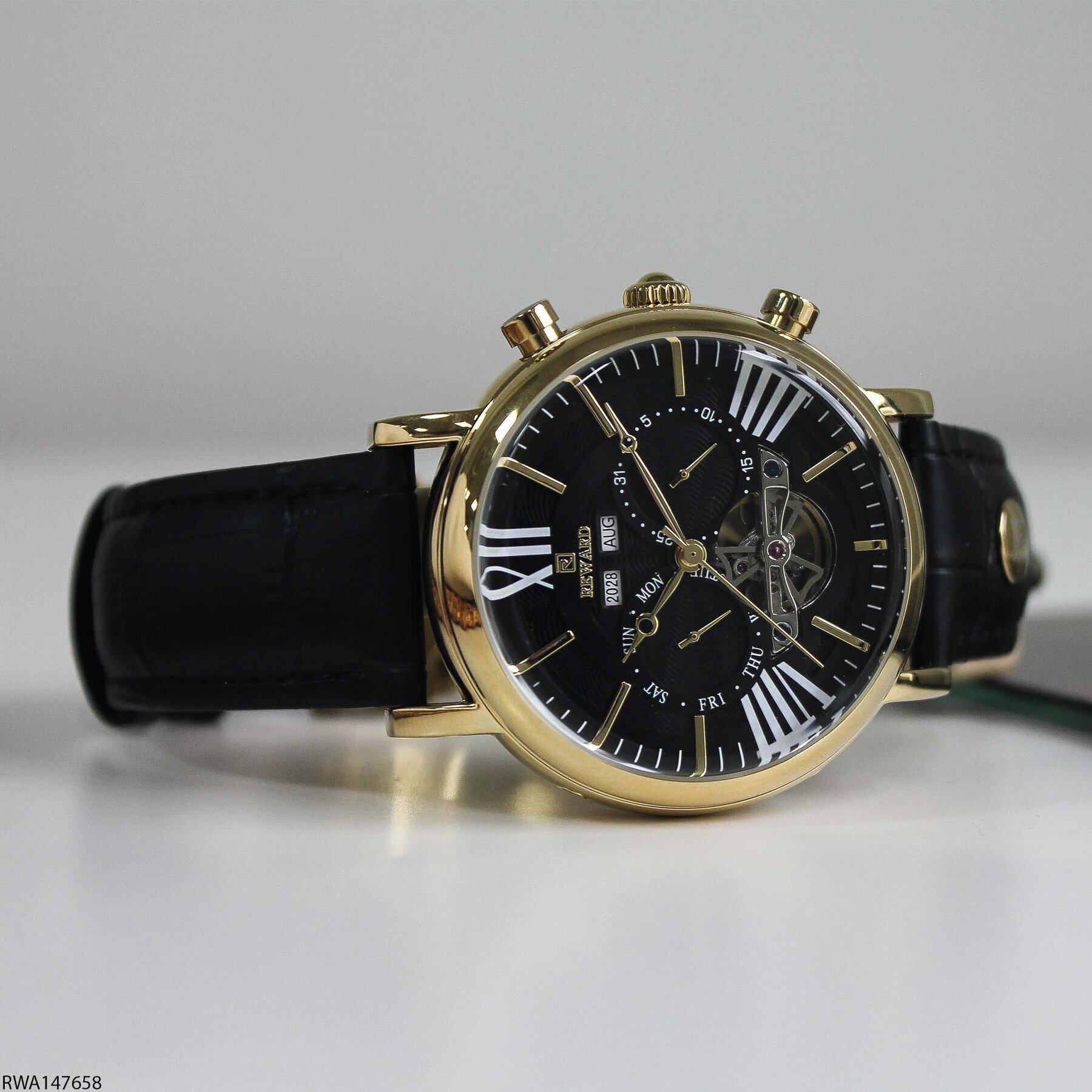 Reward RWA147658 Deri Kordonlu Otomatik Erkek Kol Saati