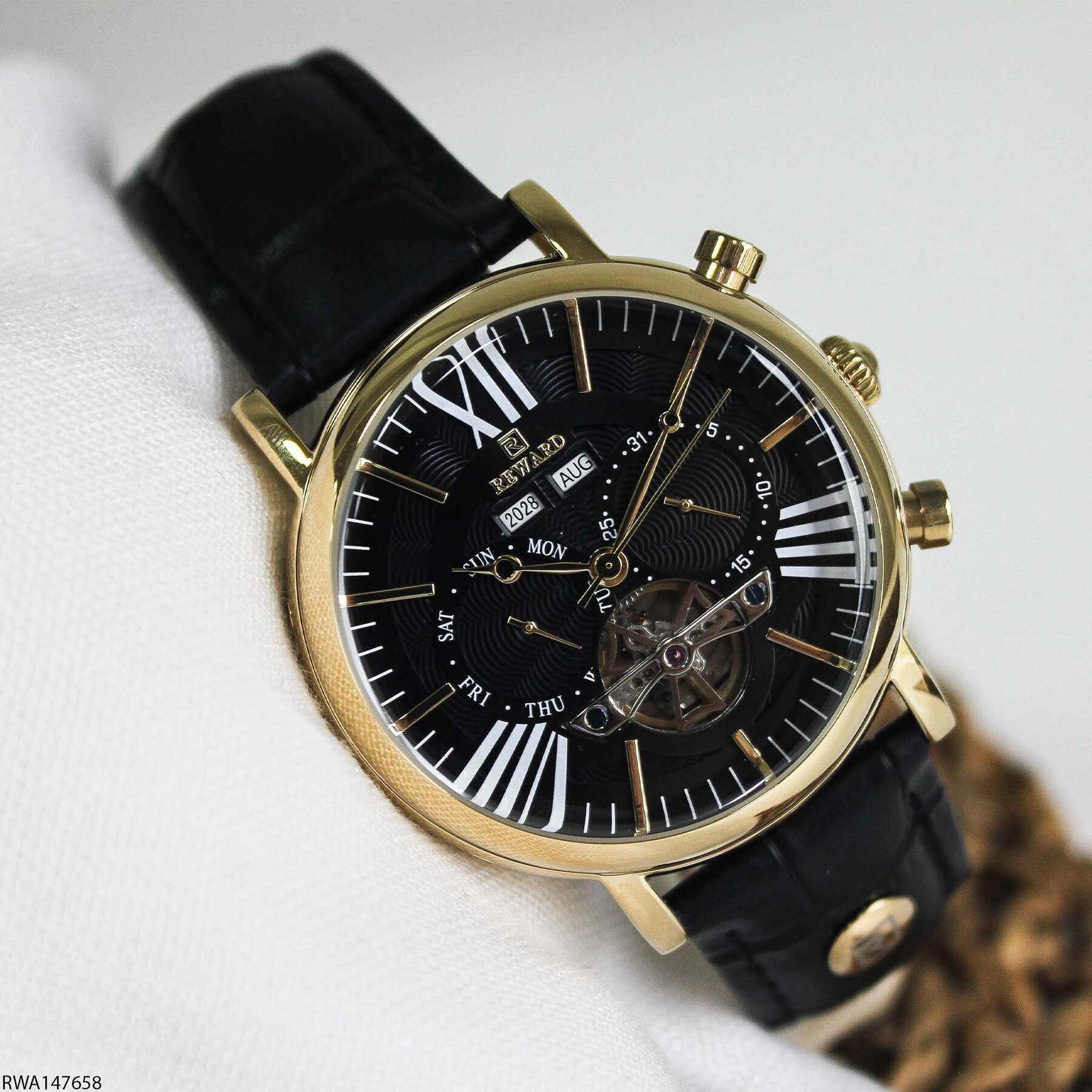 Reward RWA147658 Deri Kordonlu Otomatik Erkek Kol Saati