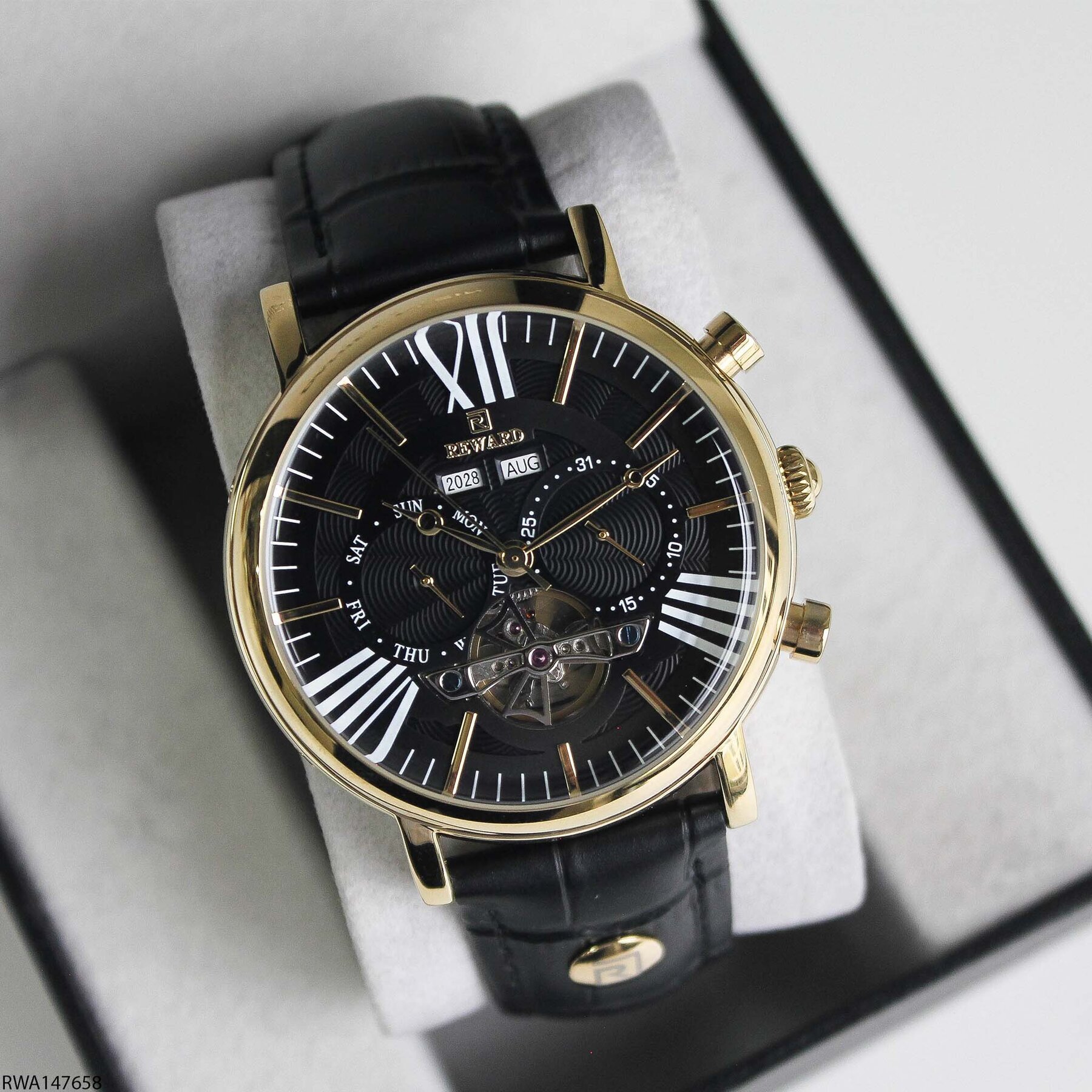 Reward RWA147658 Deri Kordonlu Otomatik Erkek Kol Saati