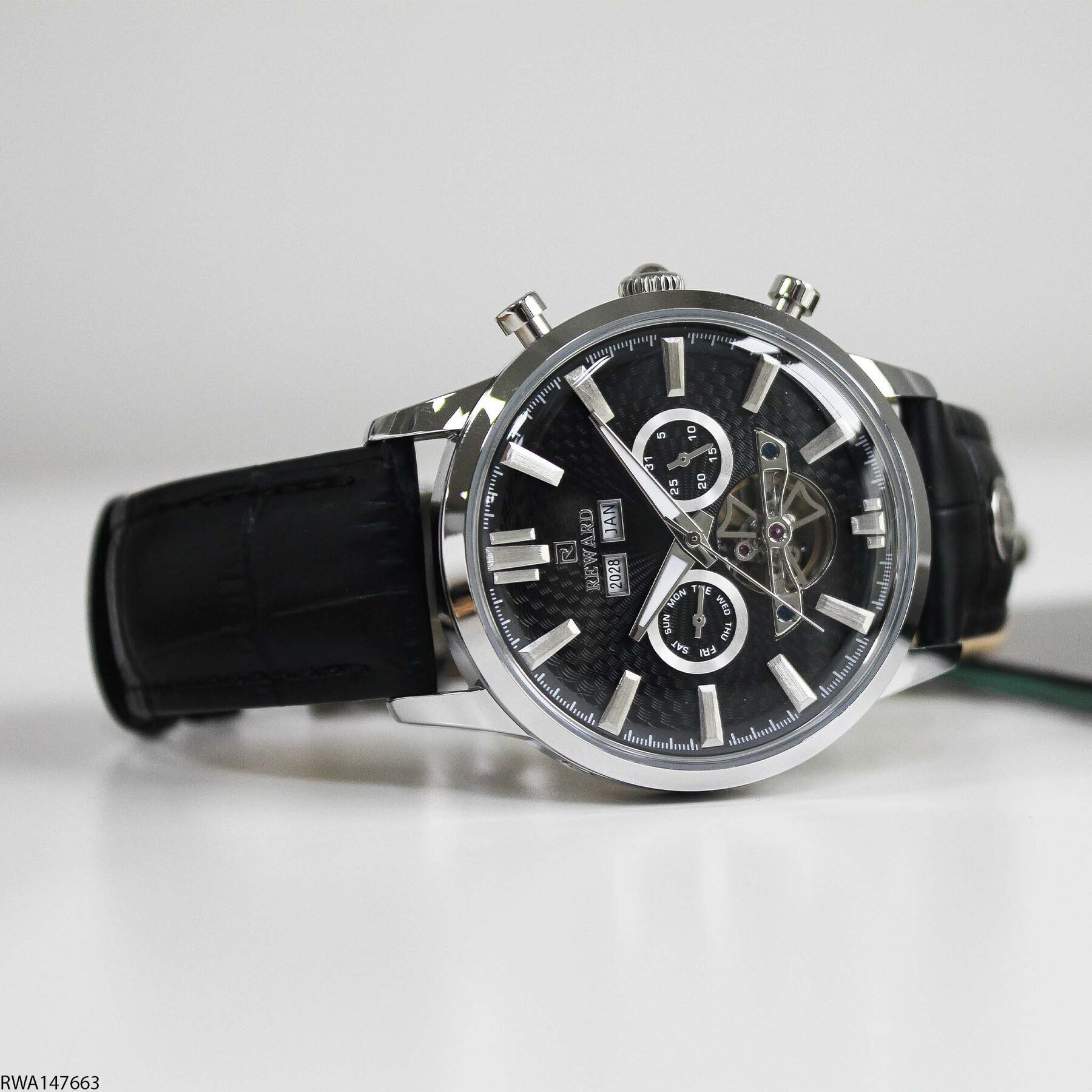 Reward RWA147663 Deri Kordonlu Otomatik Erkek Kol Saati