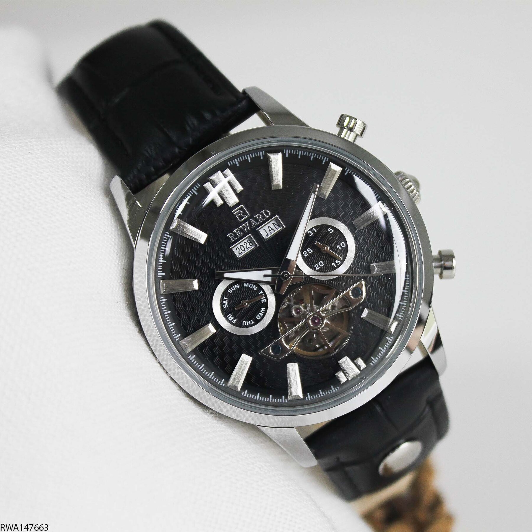 Reward RWA147663 Deri Kordonlu Otomatik Erkek Kol Saati