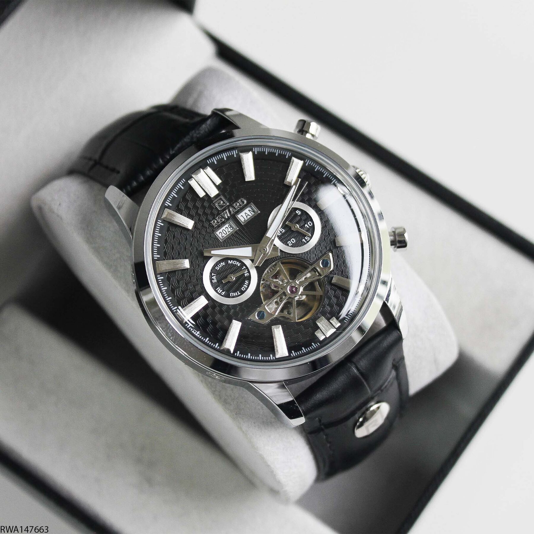 Reward RWA147663 Deri Kordonlu Otomatik Erkek Kol Saati