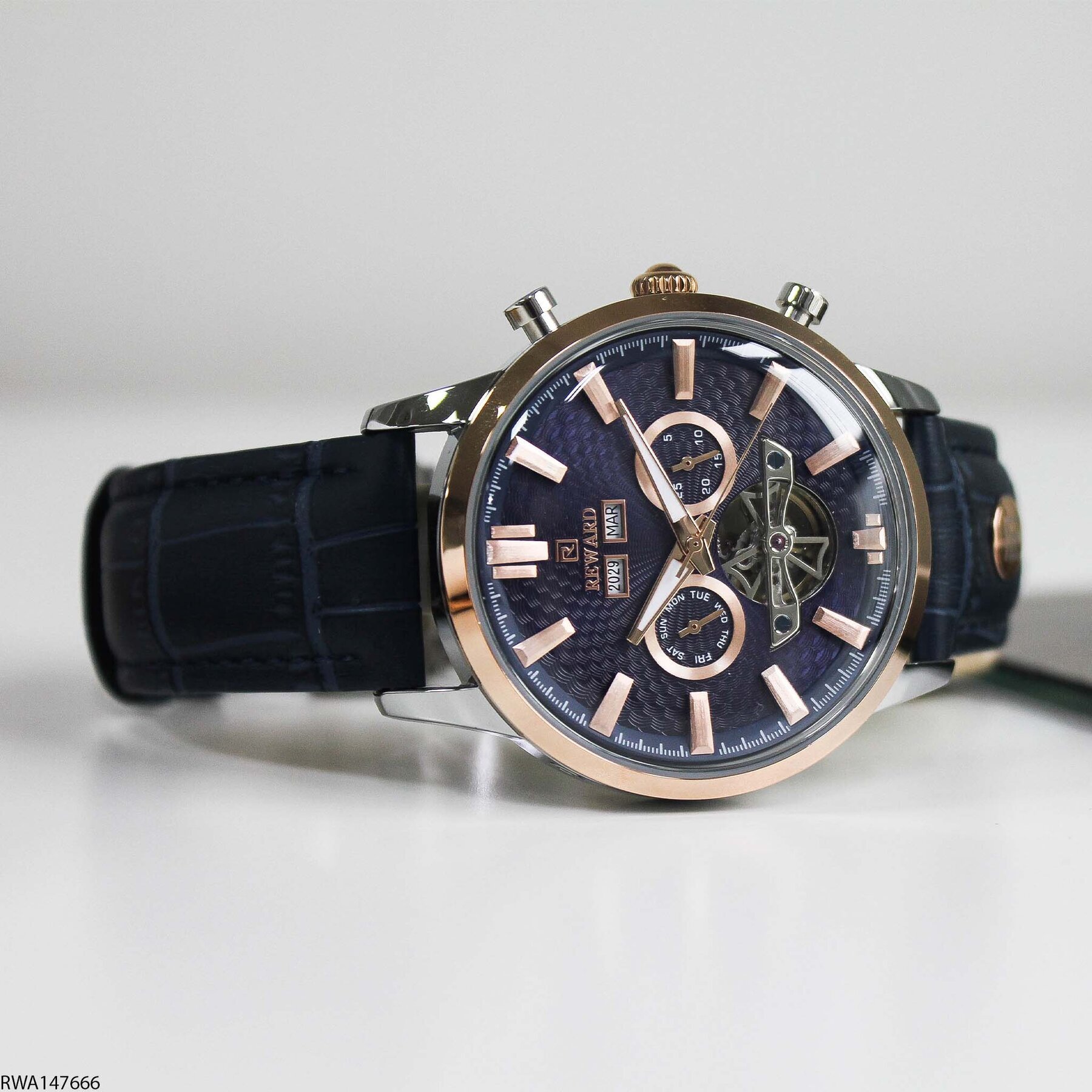 Reward RWA147666 Deri Kordonlu Otomatik Erkek Kol Saati