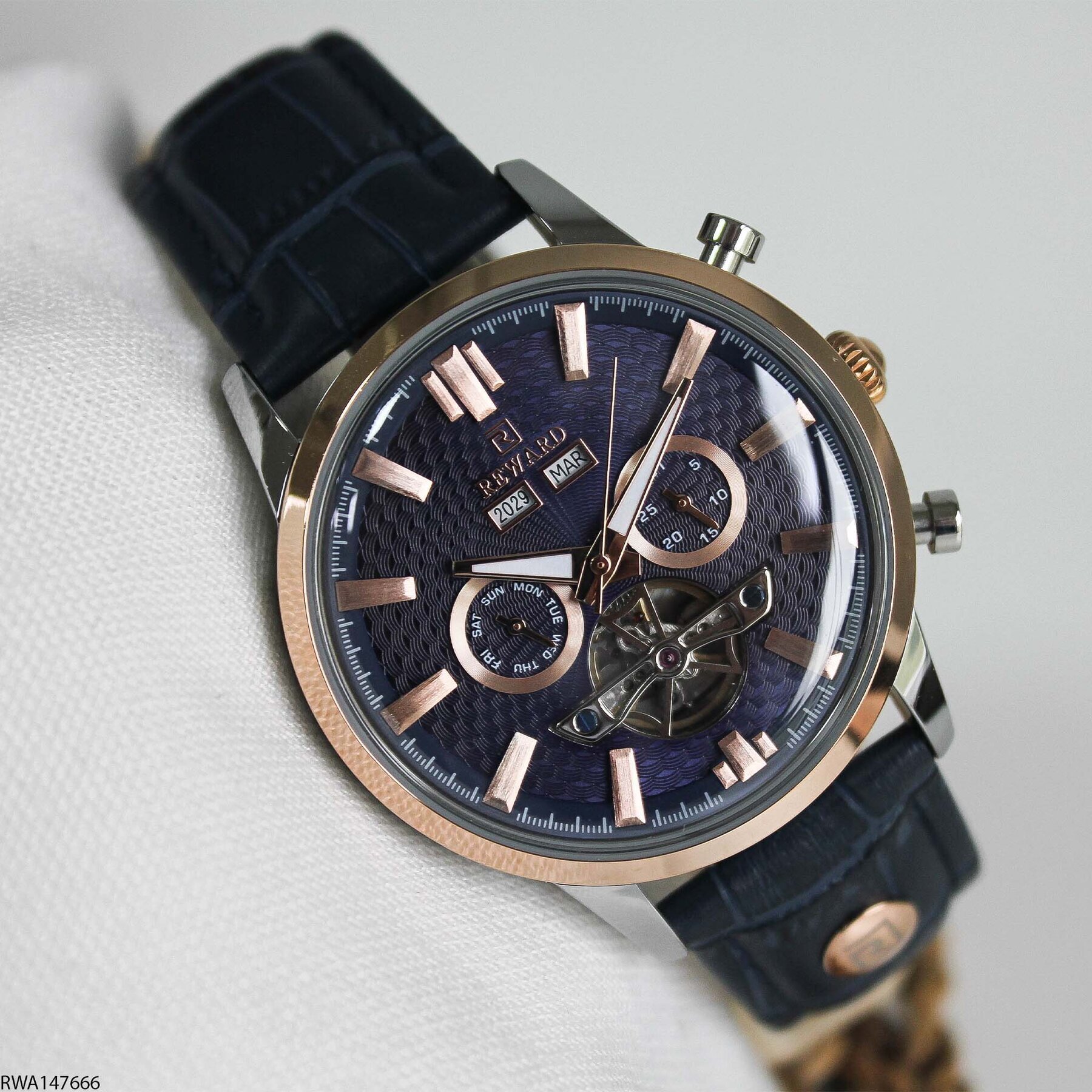 Reward RWA147666 Deri Kordonlu Otomatik Erkek Kol Saati