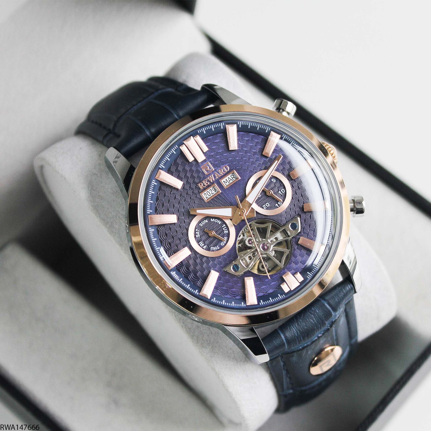 Reward RWA147666 Deri Kordonlu Otomatik Erkek Kol Saati