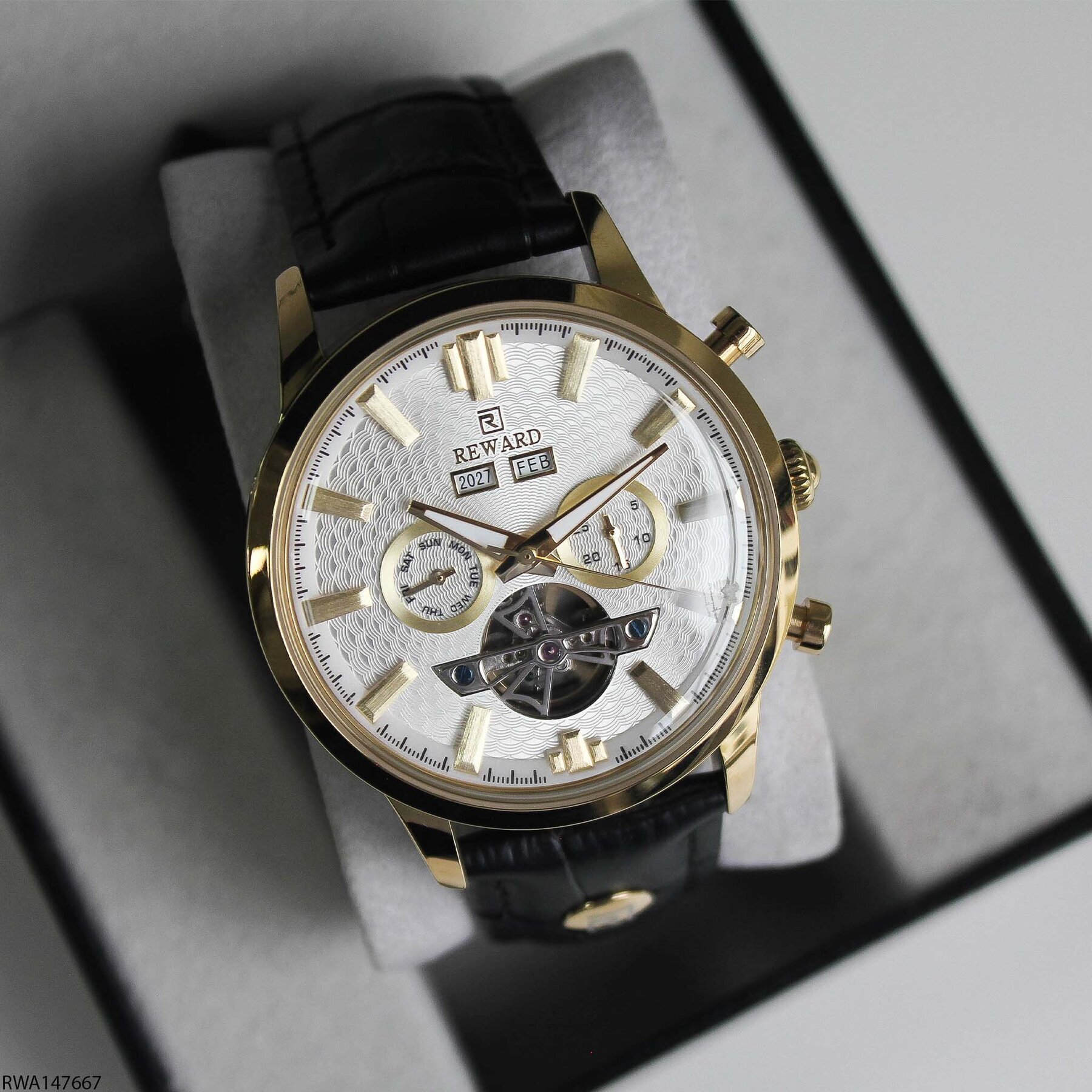 Reward RWA147667 Deri Kordonlu Otomatik Erkek Kol Saati