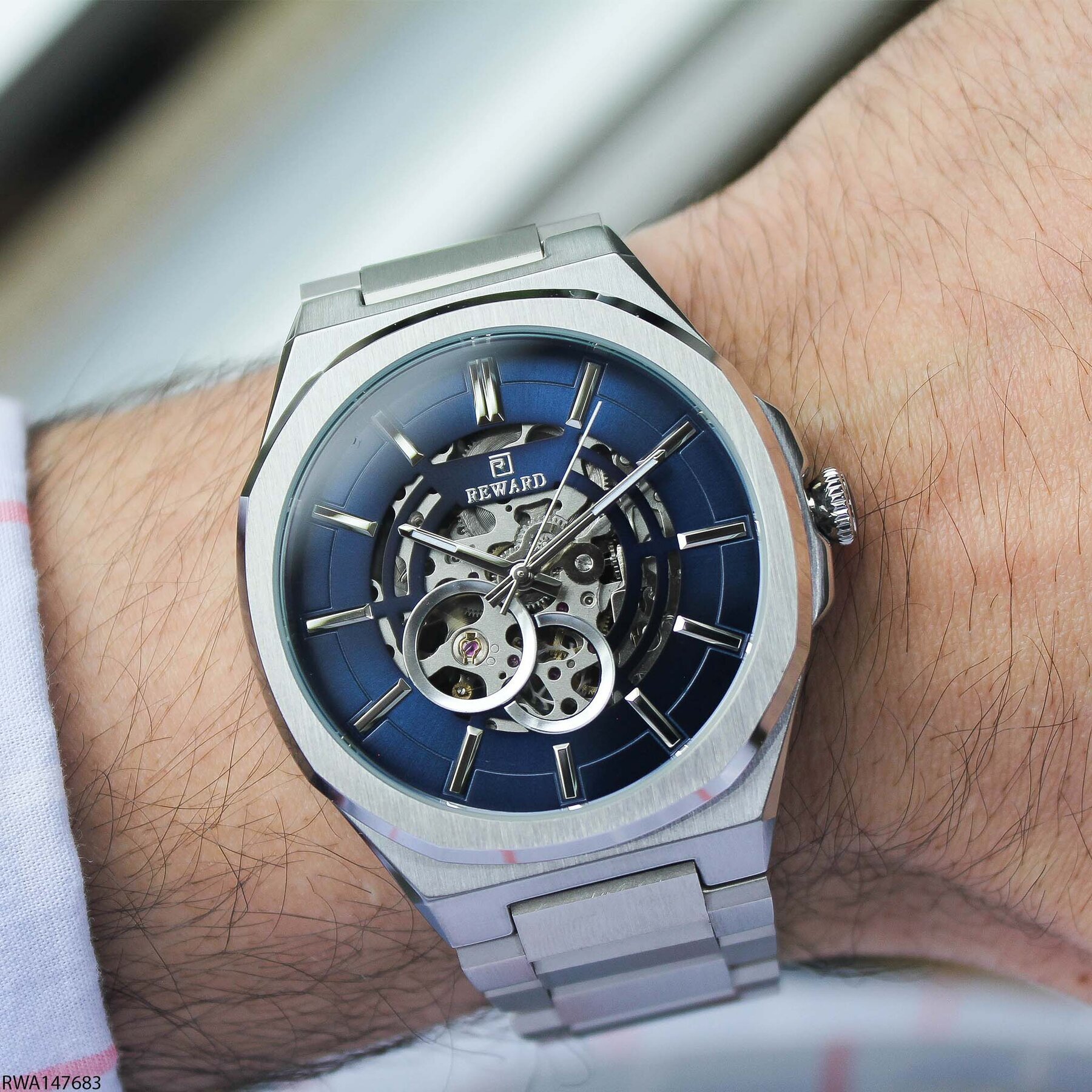 Reward RWA147683 Çelik Kordonlu Otomatik Erkek Kol Saati