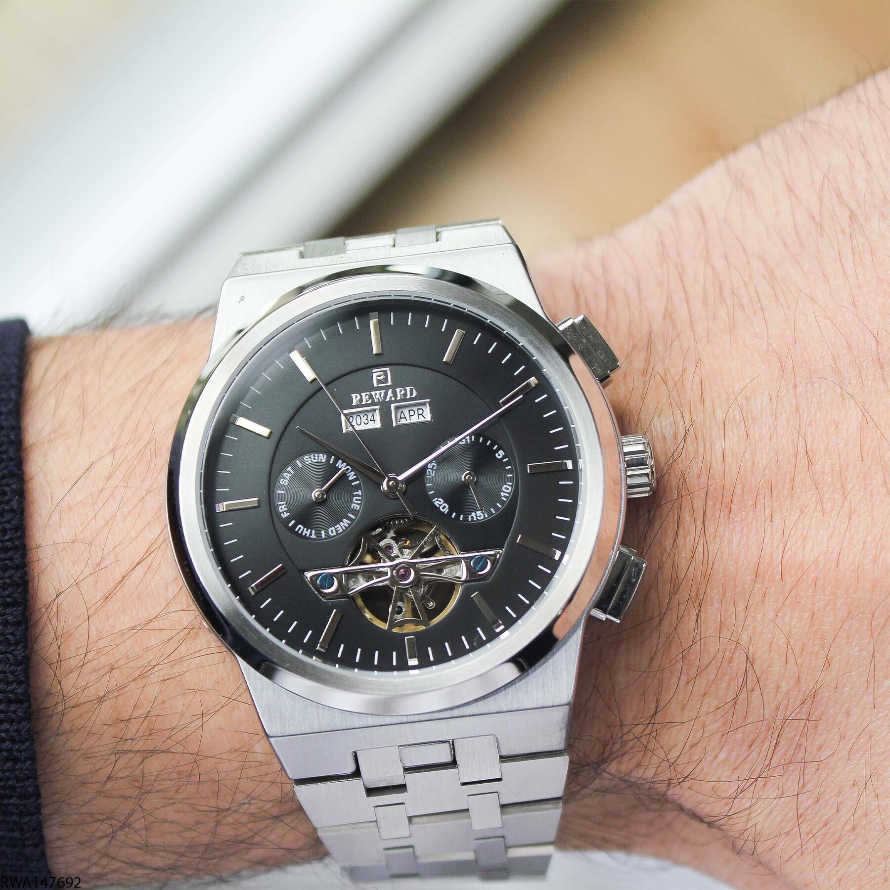 Reward RWA147692 Çelik Kordonlu Otomatik Erkek Kol Saati