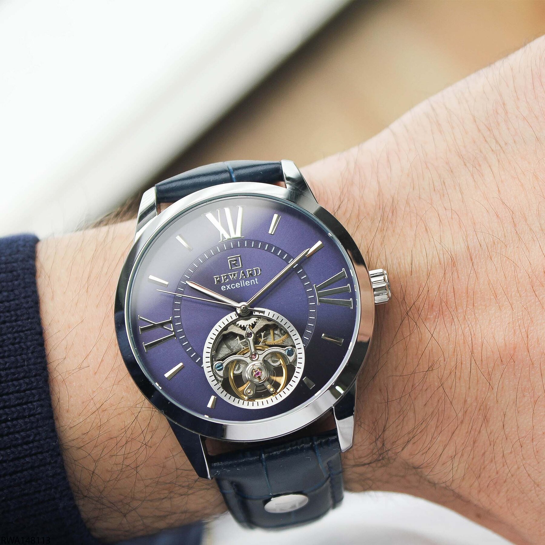 Reward RWA148113 Deri Kordonlu Otomatik Erkek Kol Saati