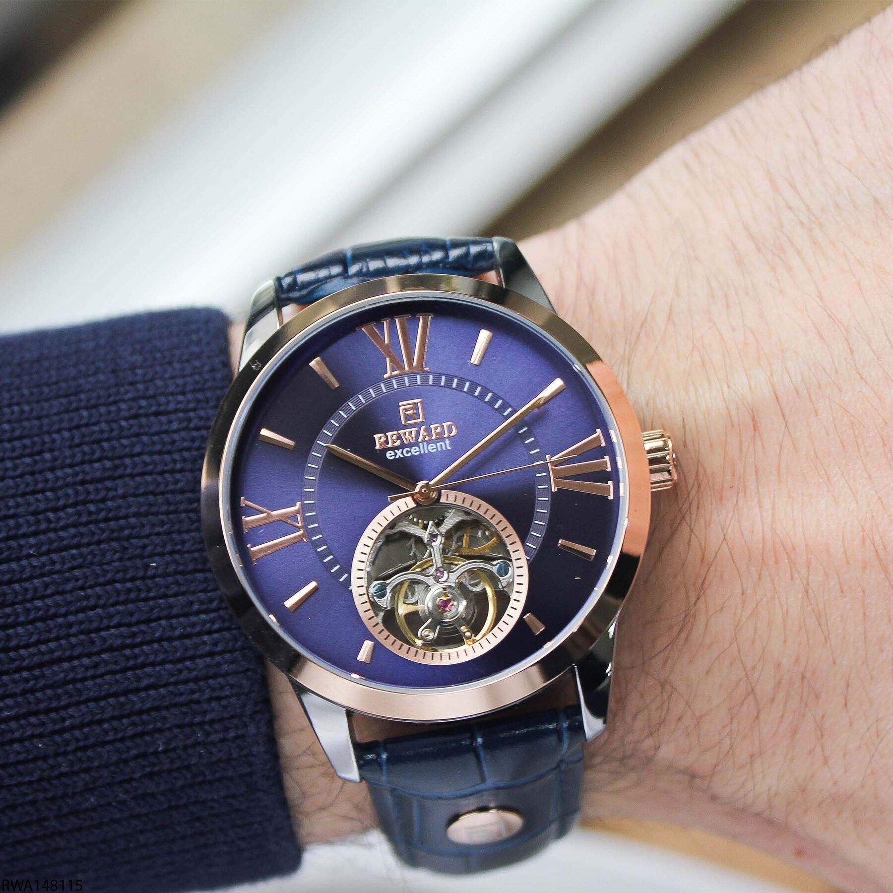 Reward RWA148115 Deri Kordonlu Otomatik Erkek Kol Saati