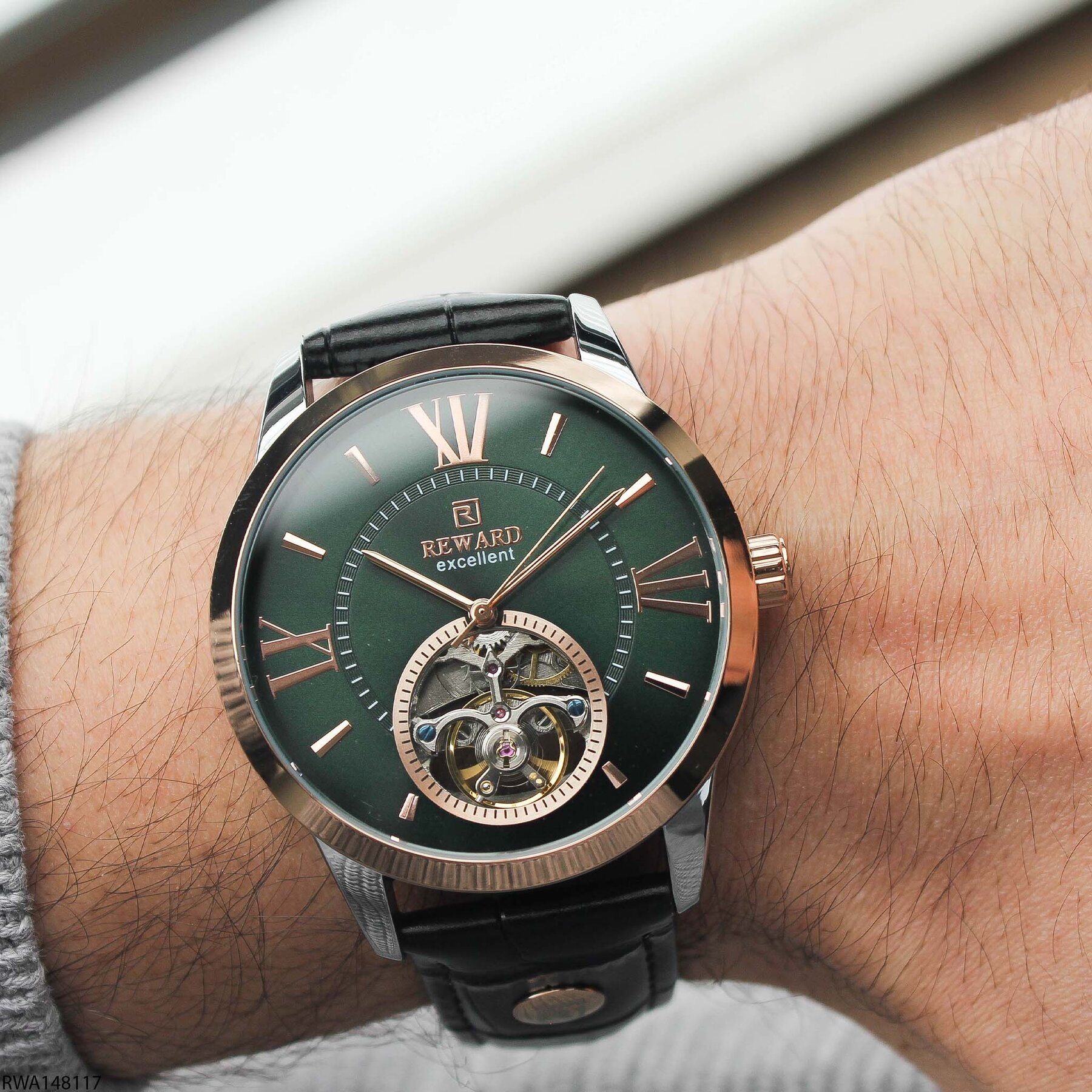 Reward RWA148117 Deri Kordonlu Otomatik Erkek Kol Saati