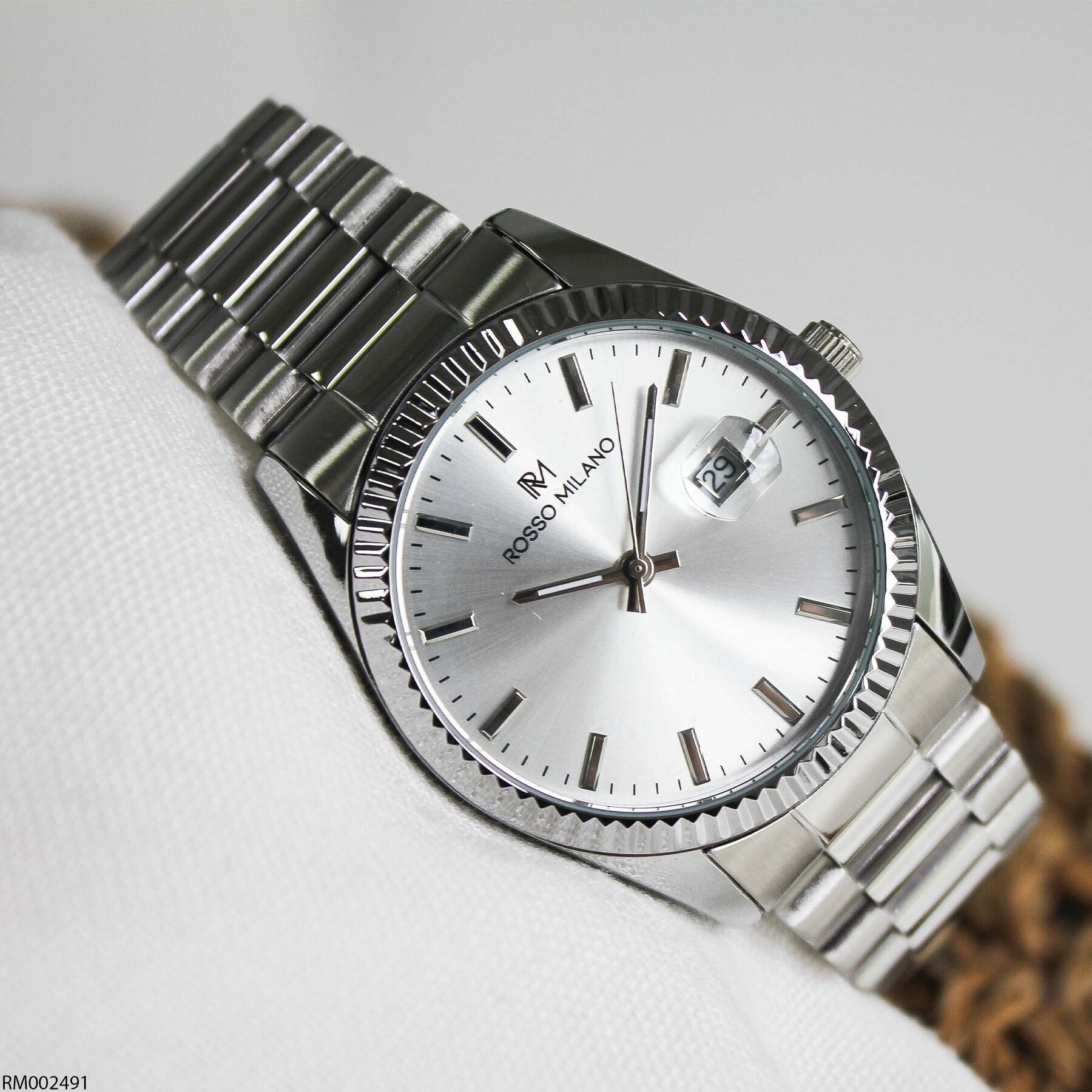 Rosso Milano RM002491 Çelik Kordonlu Erkek Kol Saati