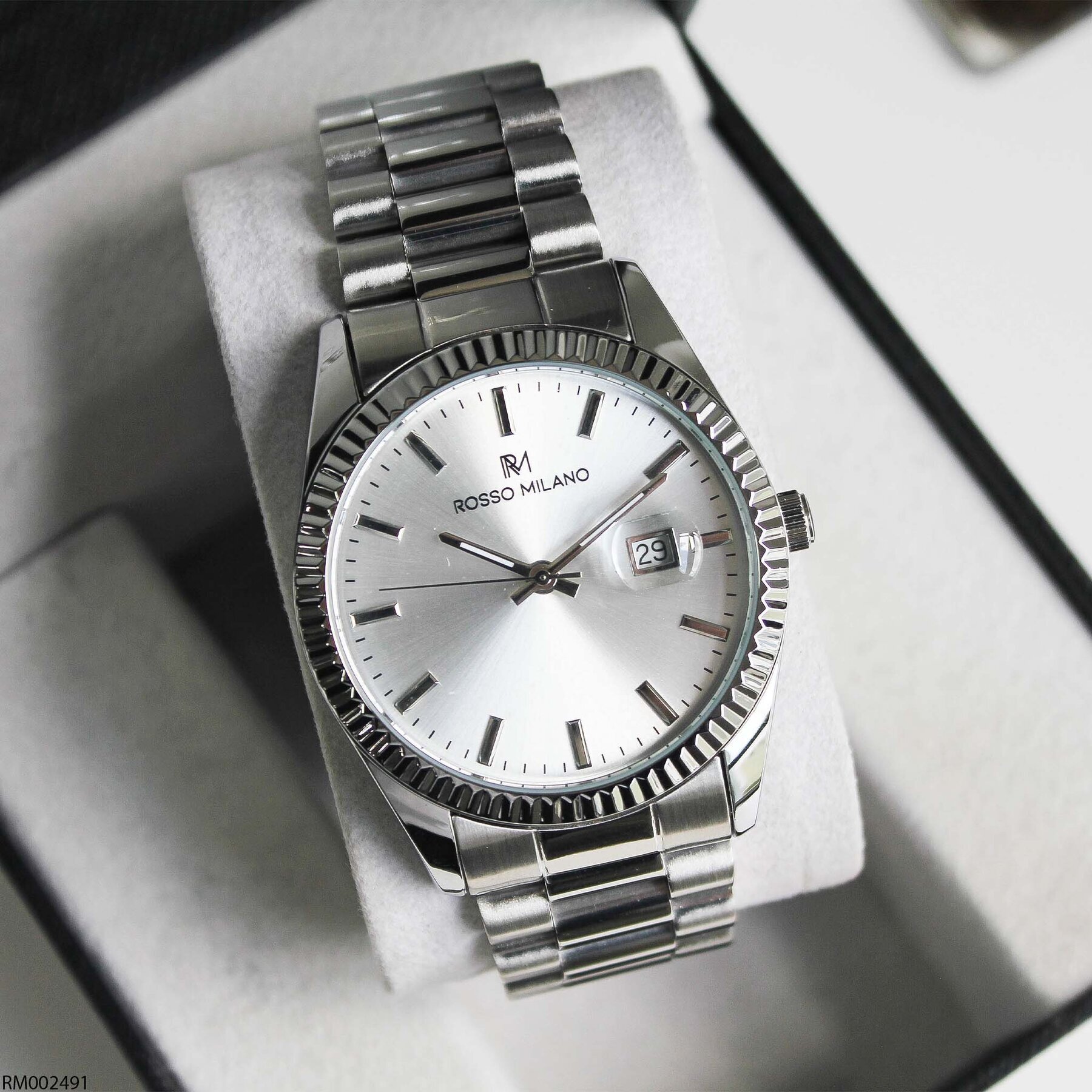 Rosso Milano RM002491 Çelik Kordonlu Erkek Kol Saati