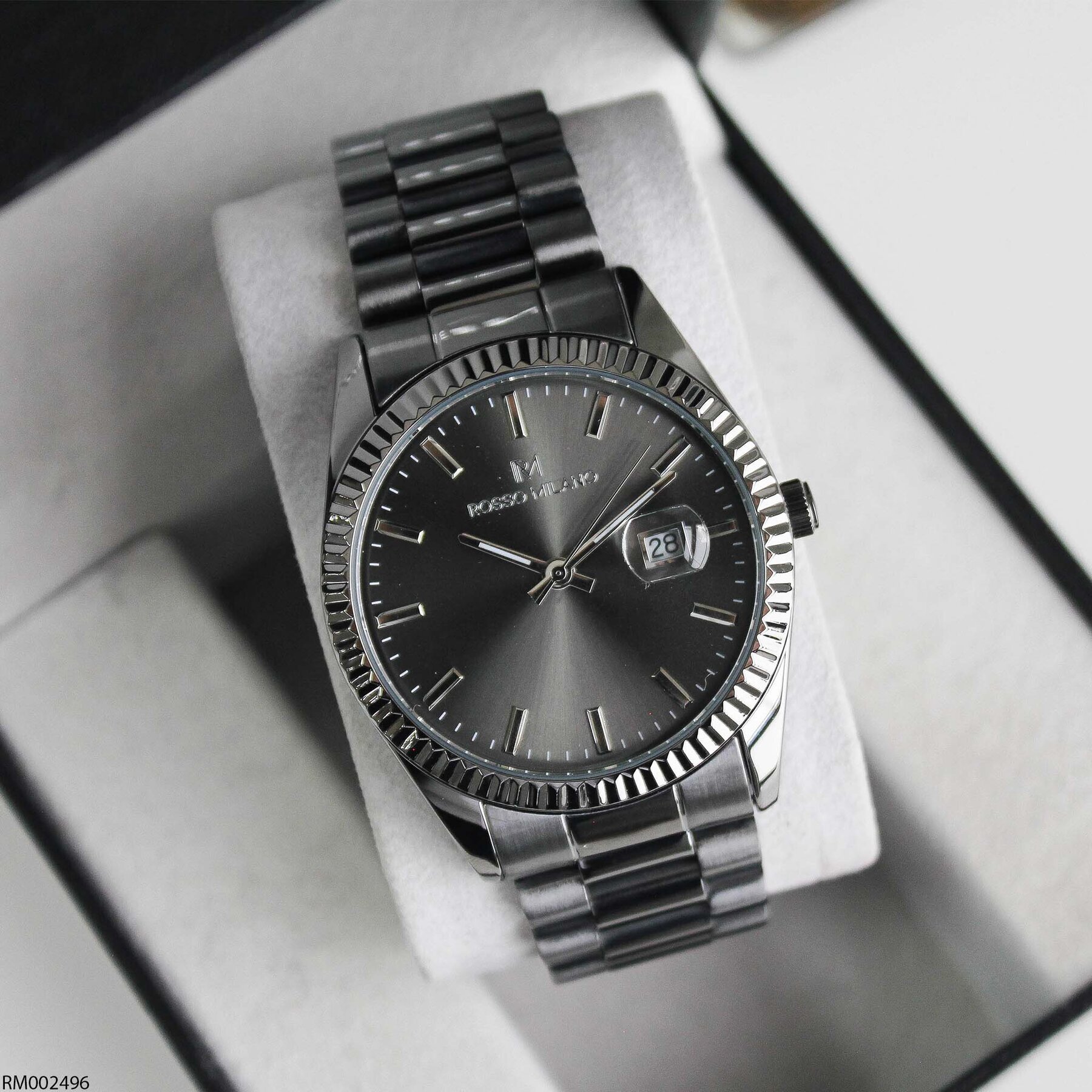 Rosso Milano RM002496 Çelik Kordonlu Erkek Kol Saati