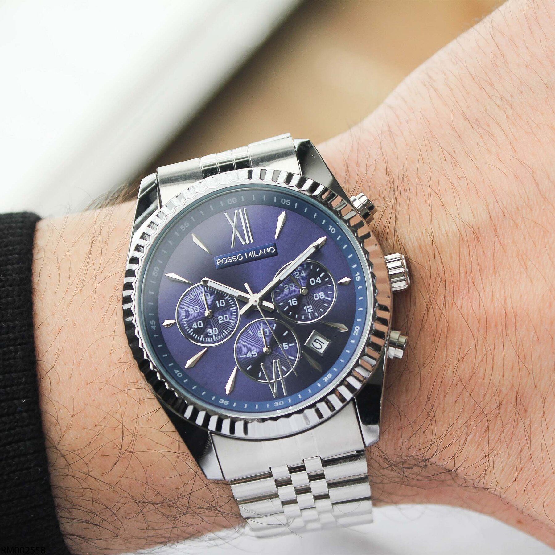 Rosso Milano RM002558 Çelik Kordonlu Erkek Kol Saati