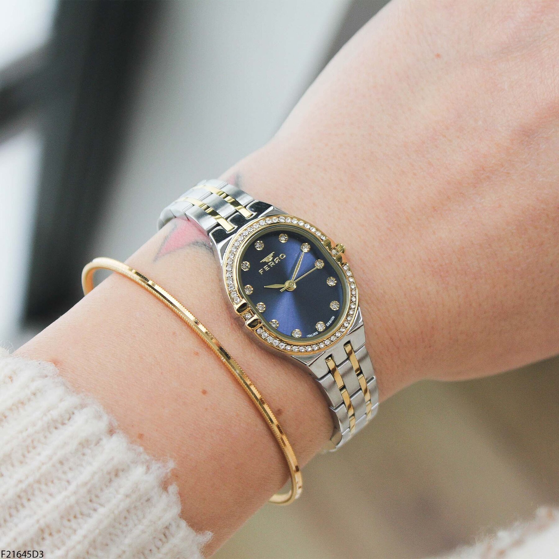 Ferro F21645D3 Çelik Kordonlu Kadın Kol Saati