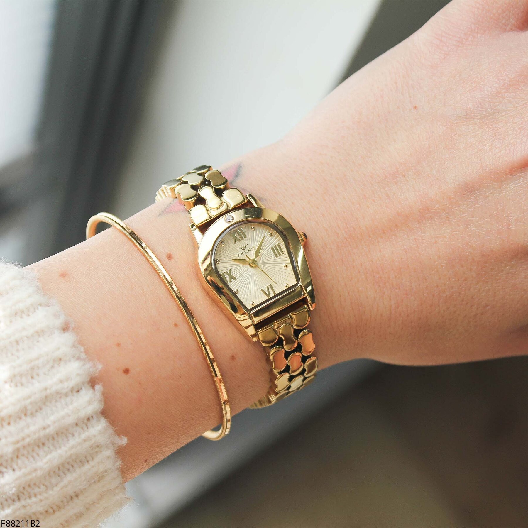 Ferro F88211B2 Çelik Kordonlu Kadın Kol Saati