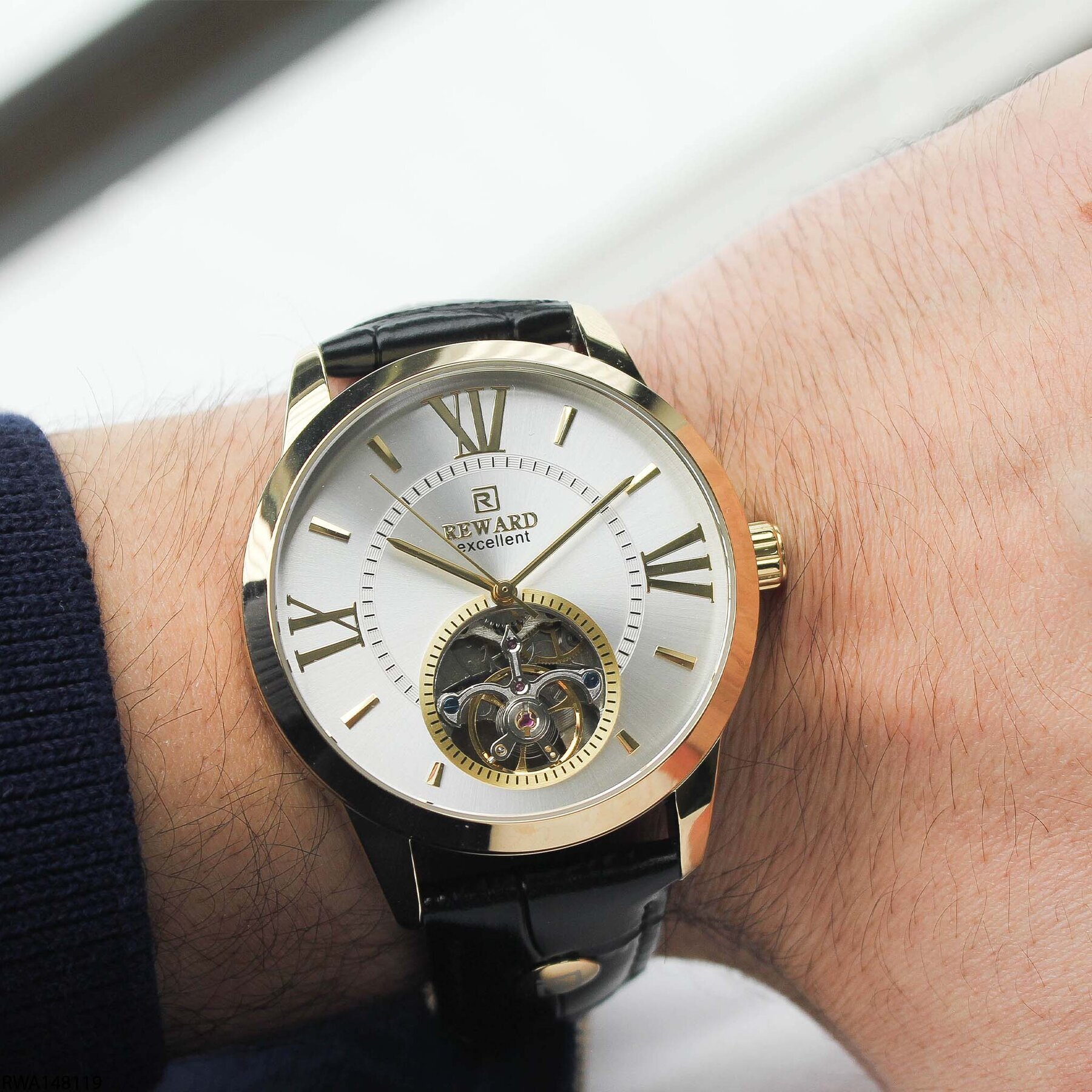 Reward RWA148119 Deri Kordonlu Otomatik Erkek Kol Saati
