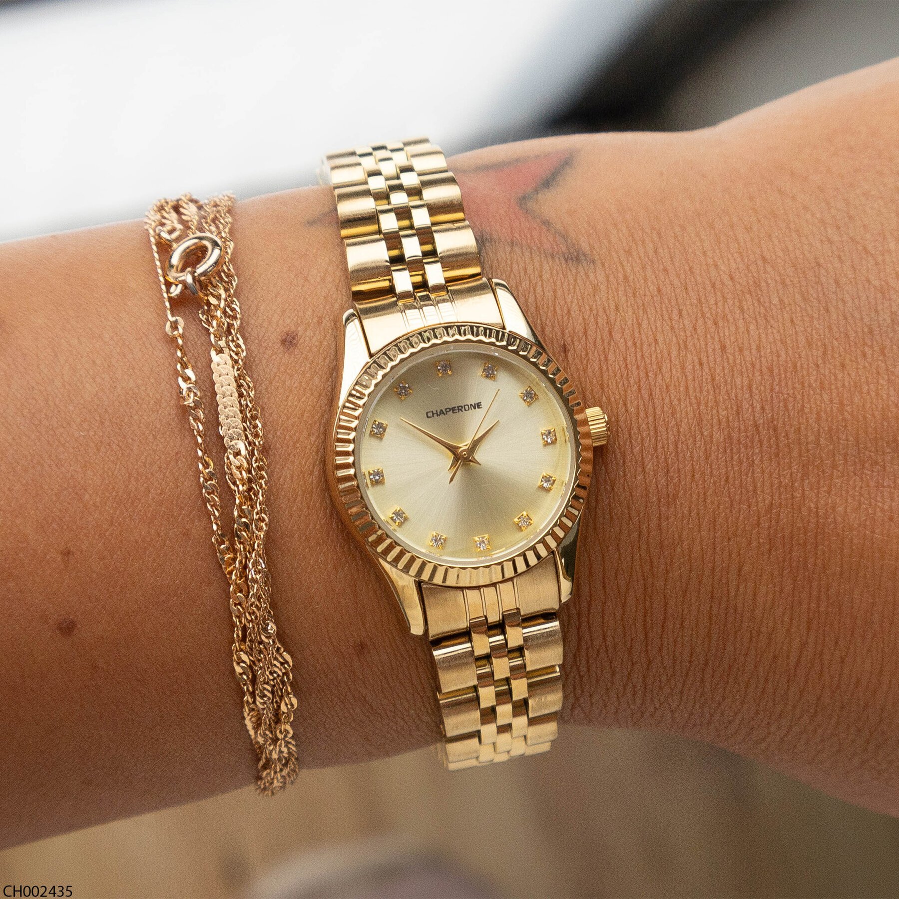 Chaperone CH002435 Steel Strap Women Watch
