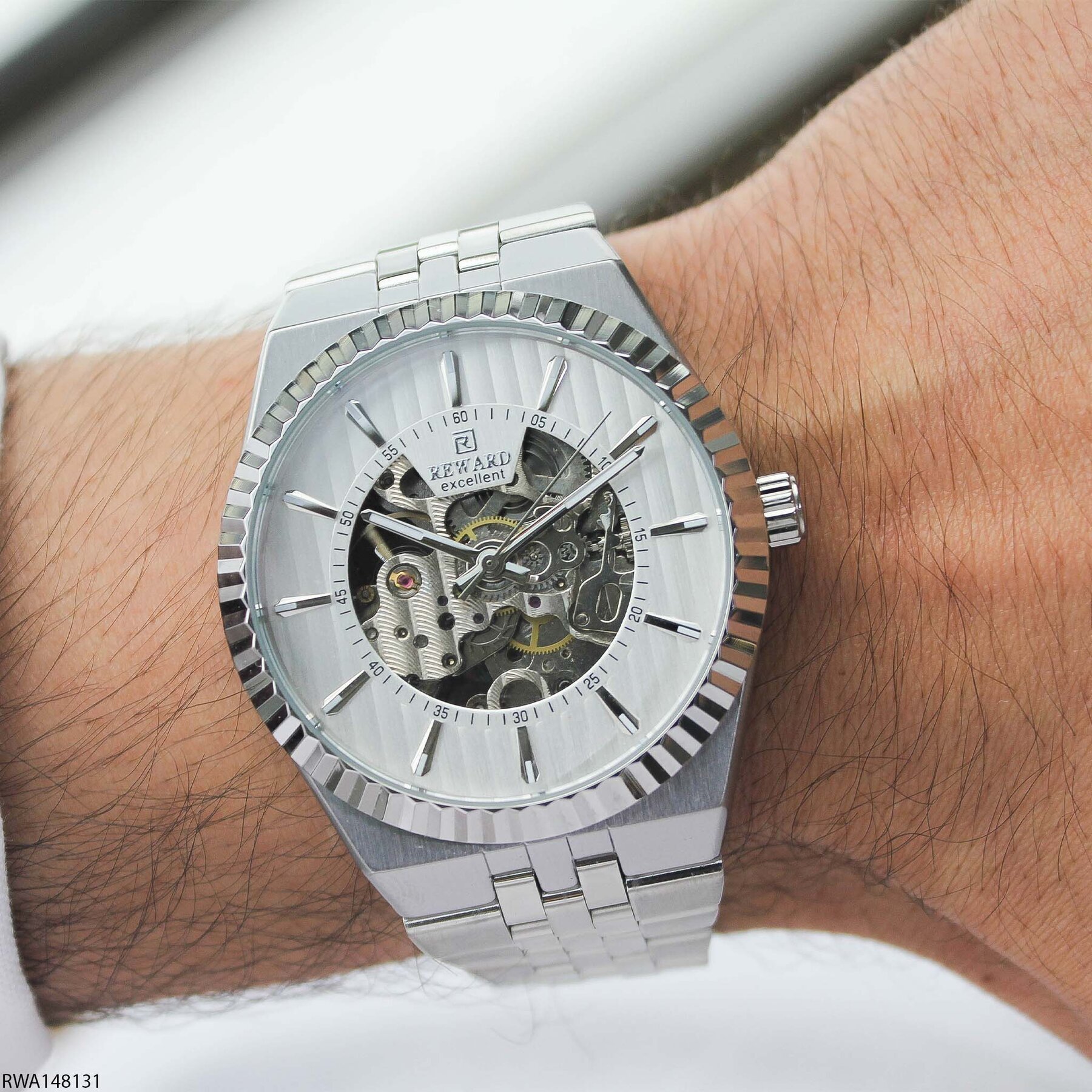 Reward RWA148131 Çelik Kordonlu Otomatik Erkek Kol Saati