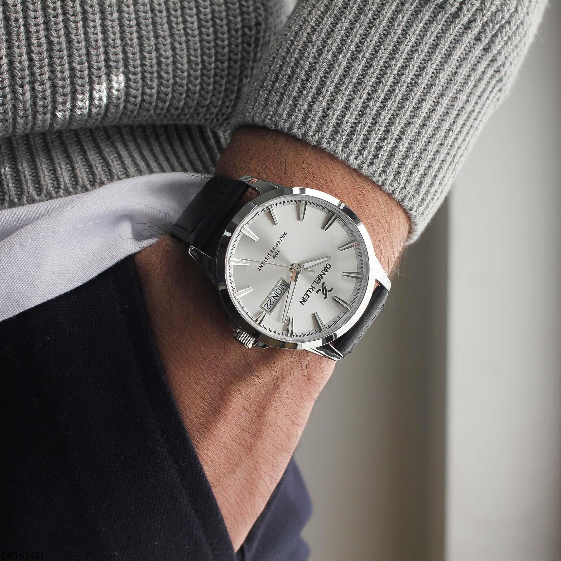 Daniel Klein DK162431 Leather Strap Men Watch