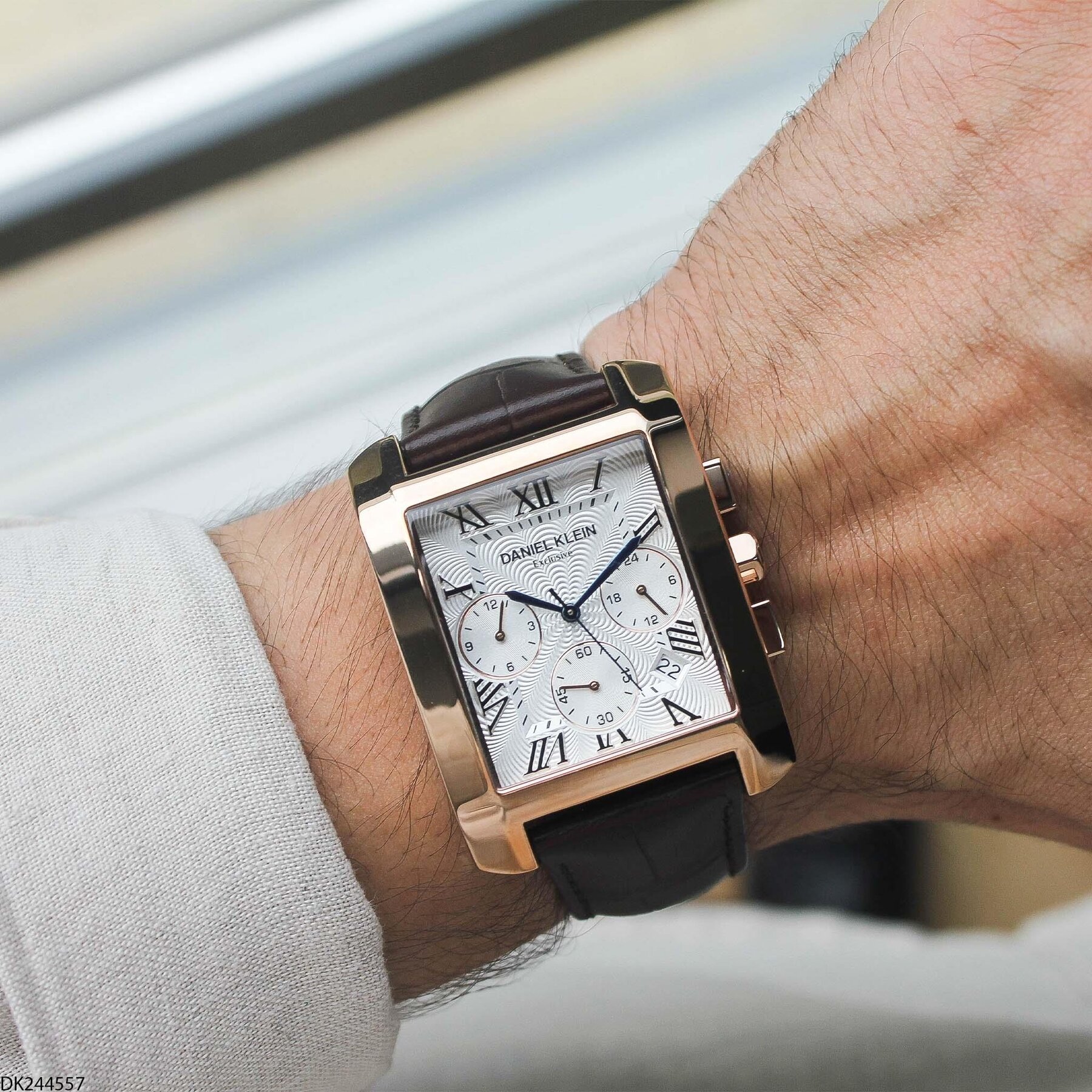 Daniel Klein DK244557 Leather Strap Men Watch