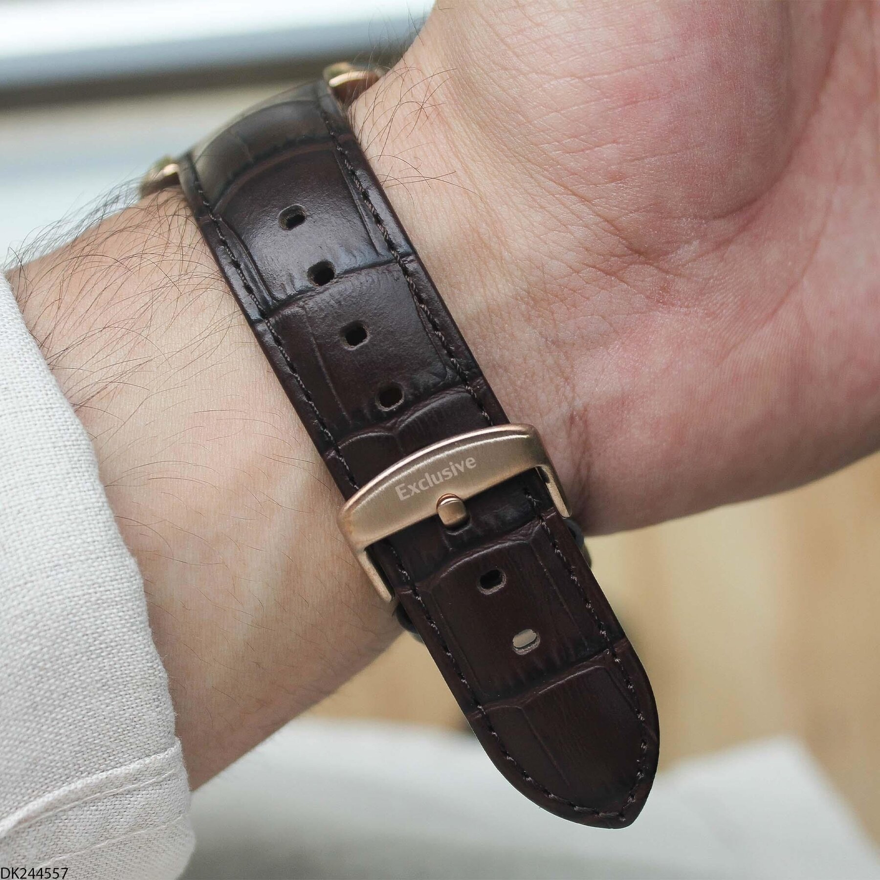 Daniel Klein DK244557 Leather Strap Men Watch