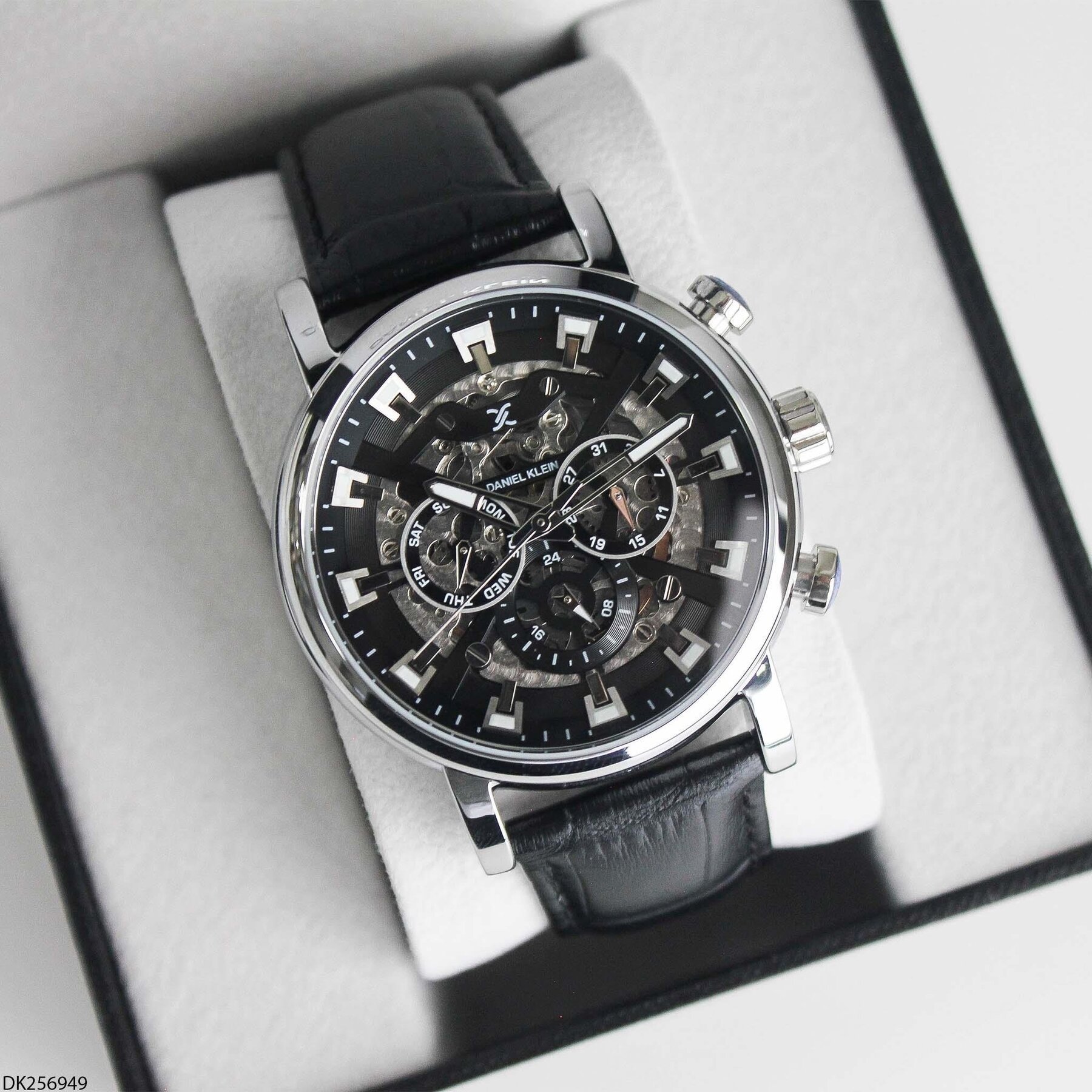 Daniel Klein DK256949 Leather Strap Automatic Men Watch