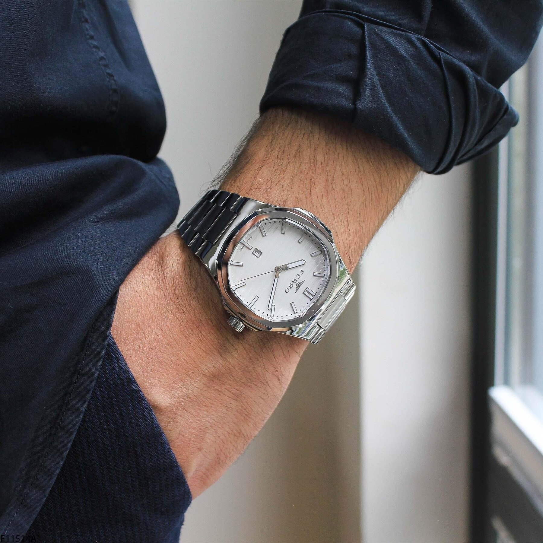 Ferro F11514A Çelik Kordonlu Erkek Kol Saati