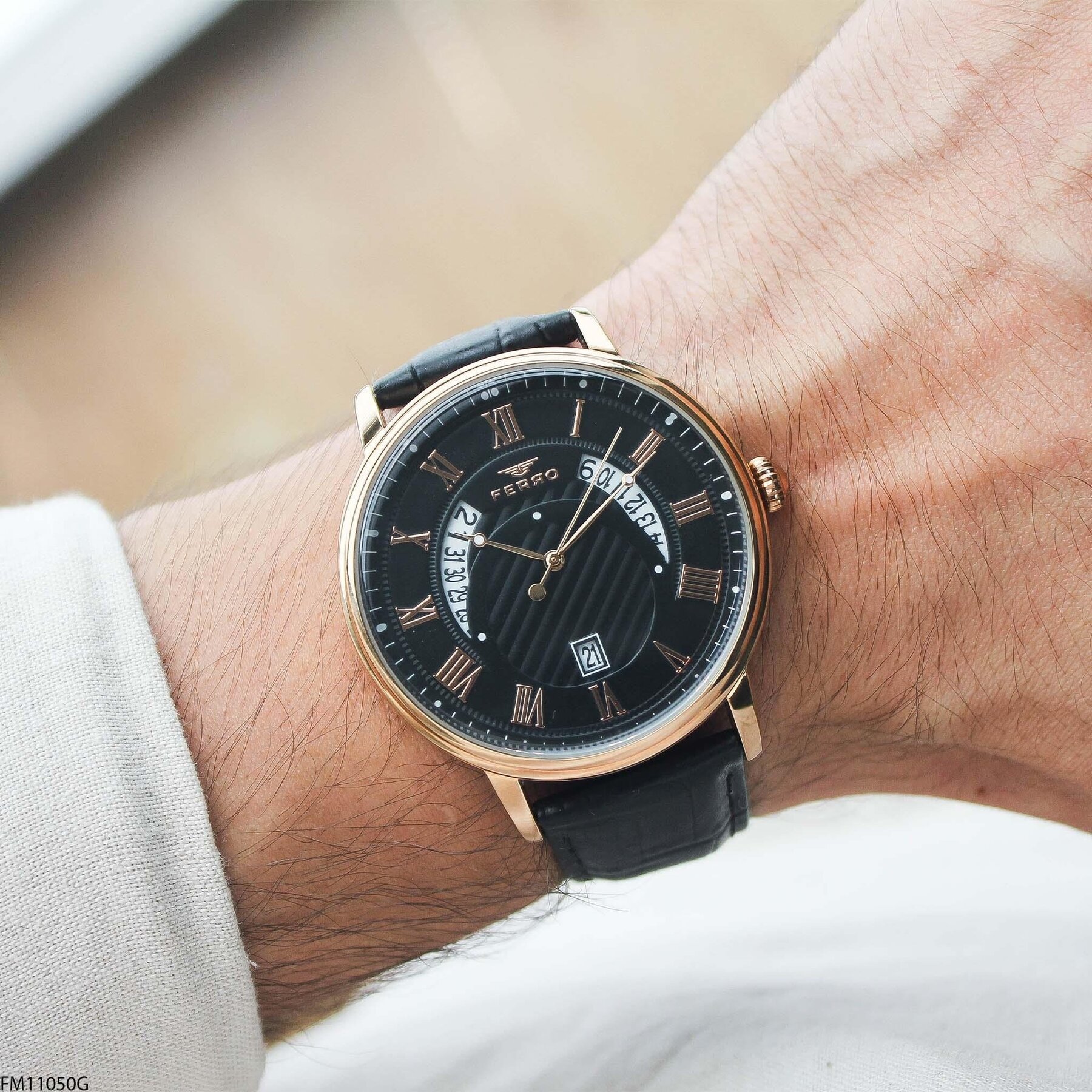 Ferro FM11050G Deri Kordonlu Erkek Kol Saati